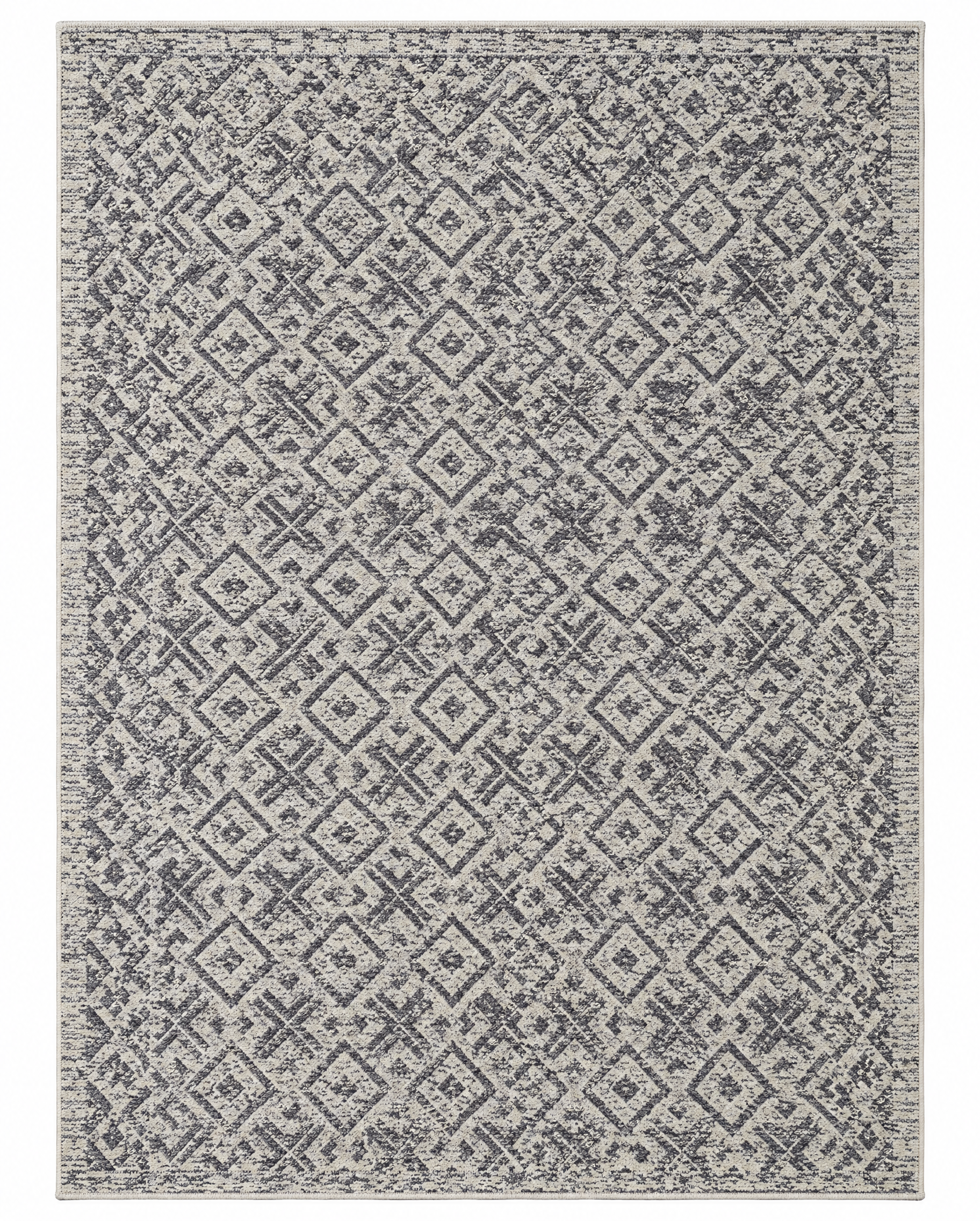Paul 8.3x10.3 Hand-Knotted Natural Grey Cut Pile — created with Imersian