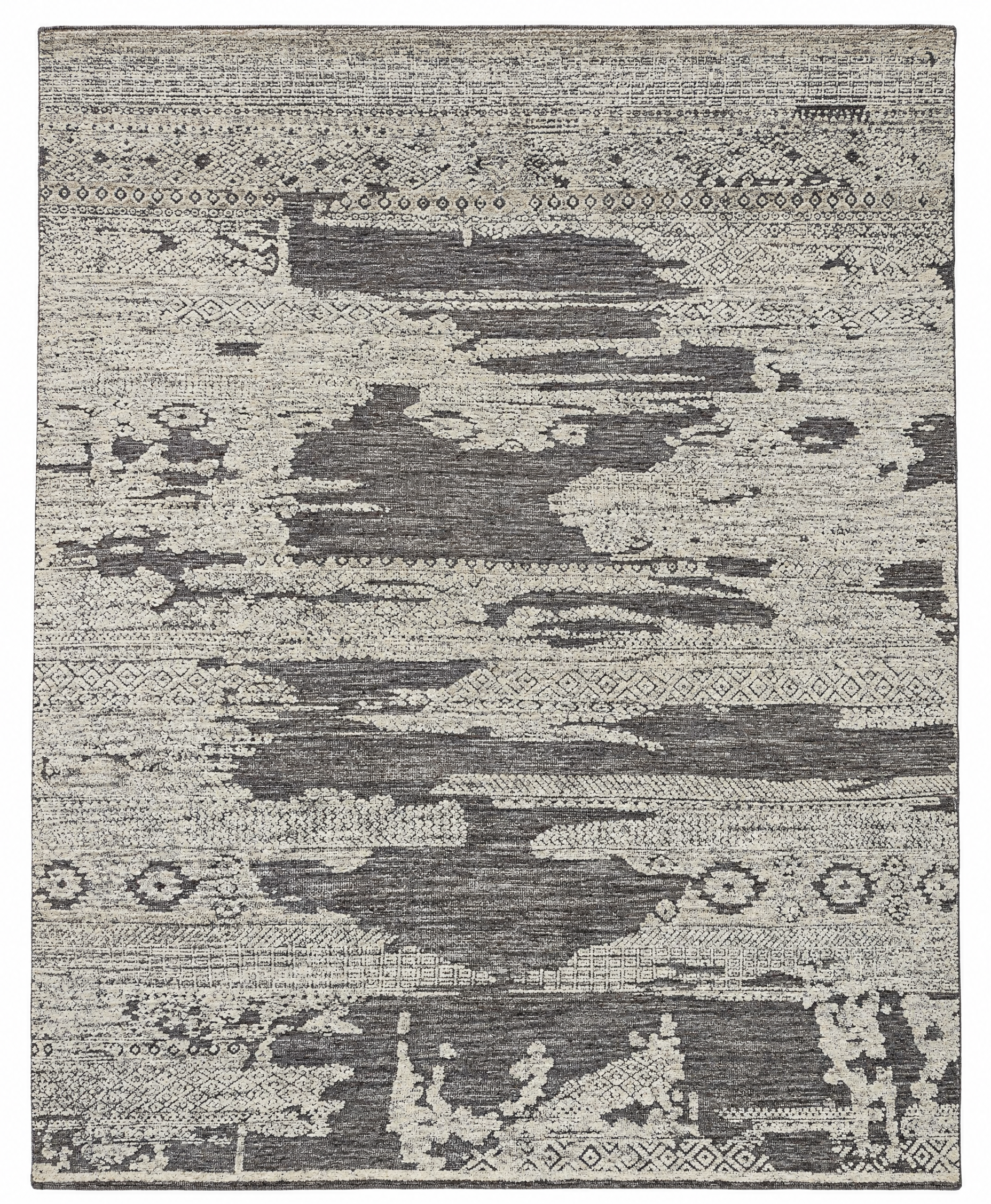 Shigeo 8.3x10 Hand-Knotted Natural & Grey High Low — created with Imersian