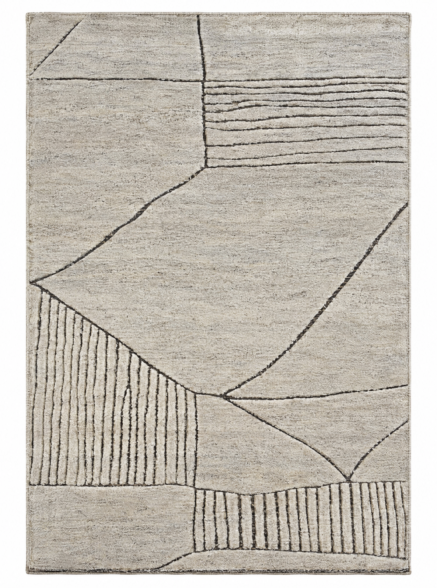 Anderson 5.9x7.9 Hand-Knotted Grey & Ivory Cut Pile — created with Imersian