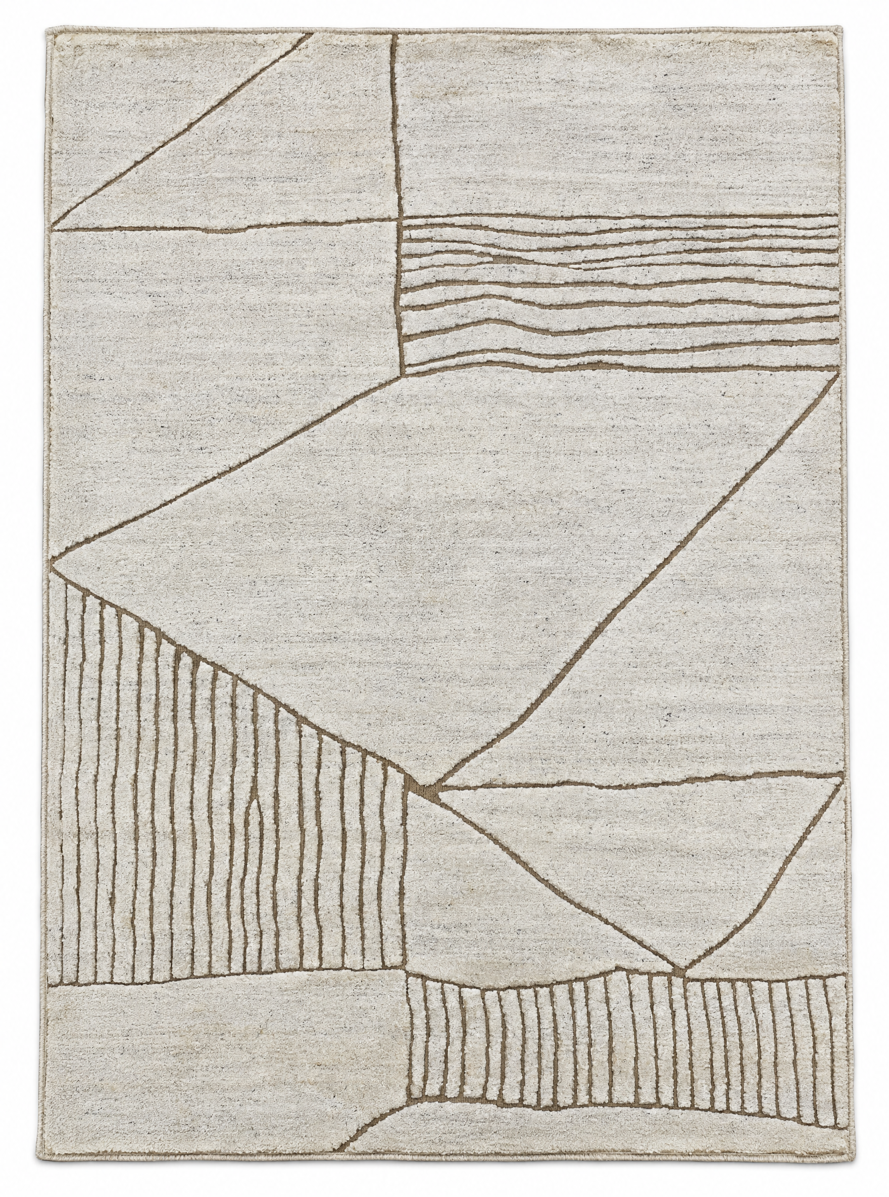 Mayhem 5.9x7.9 Hand-Knotted Ivory Cut Pile — created with Imersian