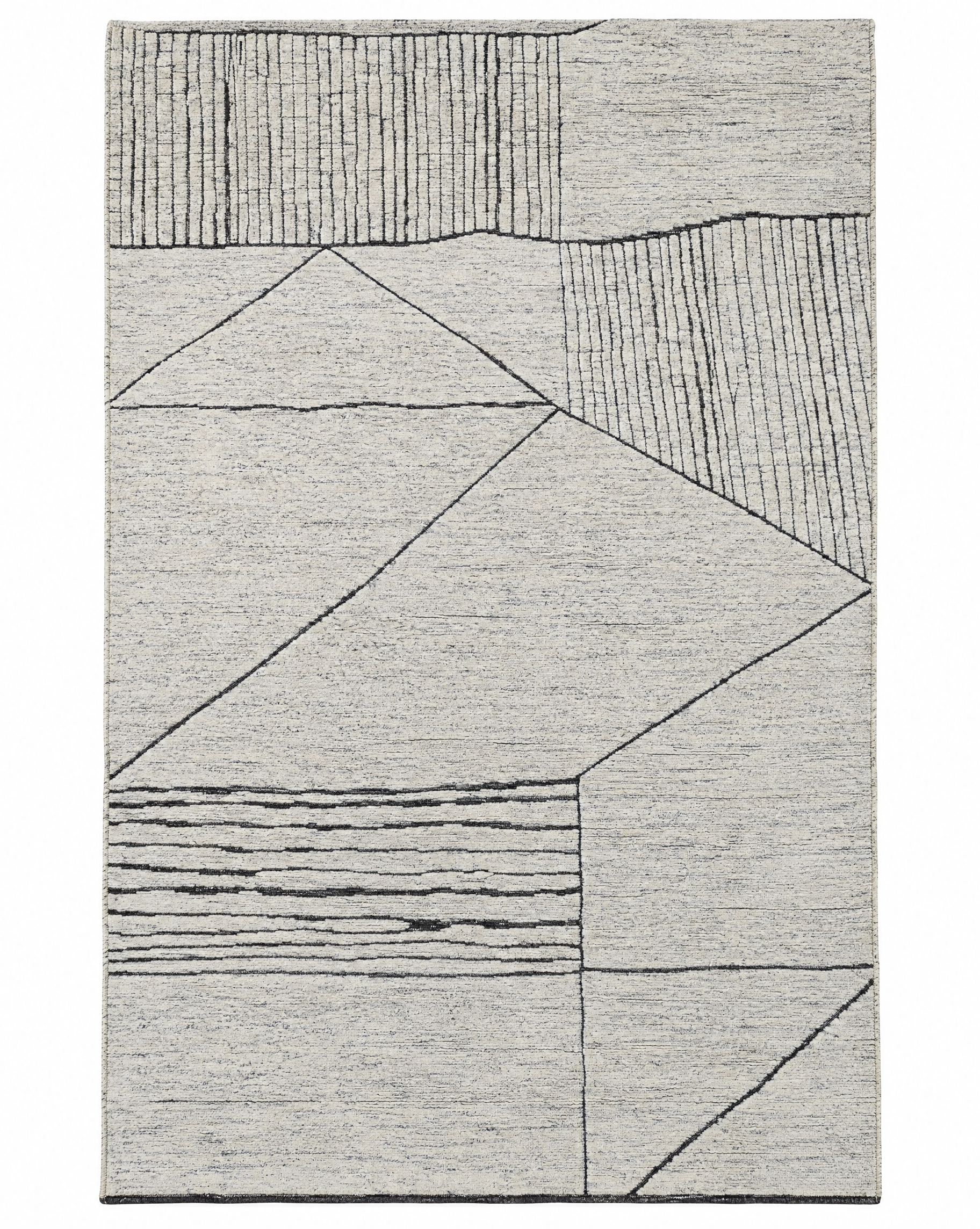 Toni 8x10 Hand-Knotted Ivory & Grey High Low — created with Imersian