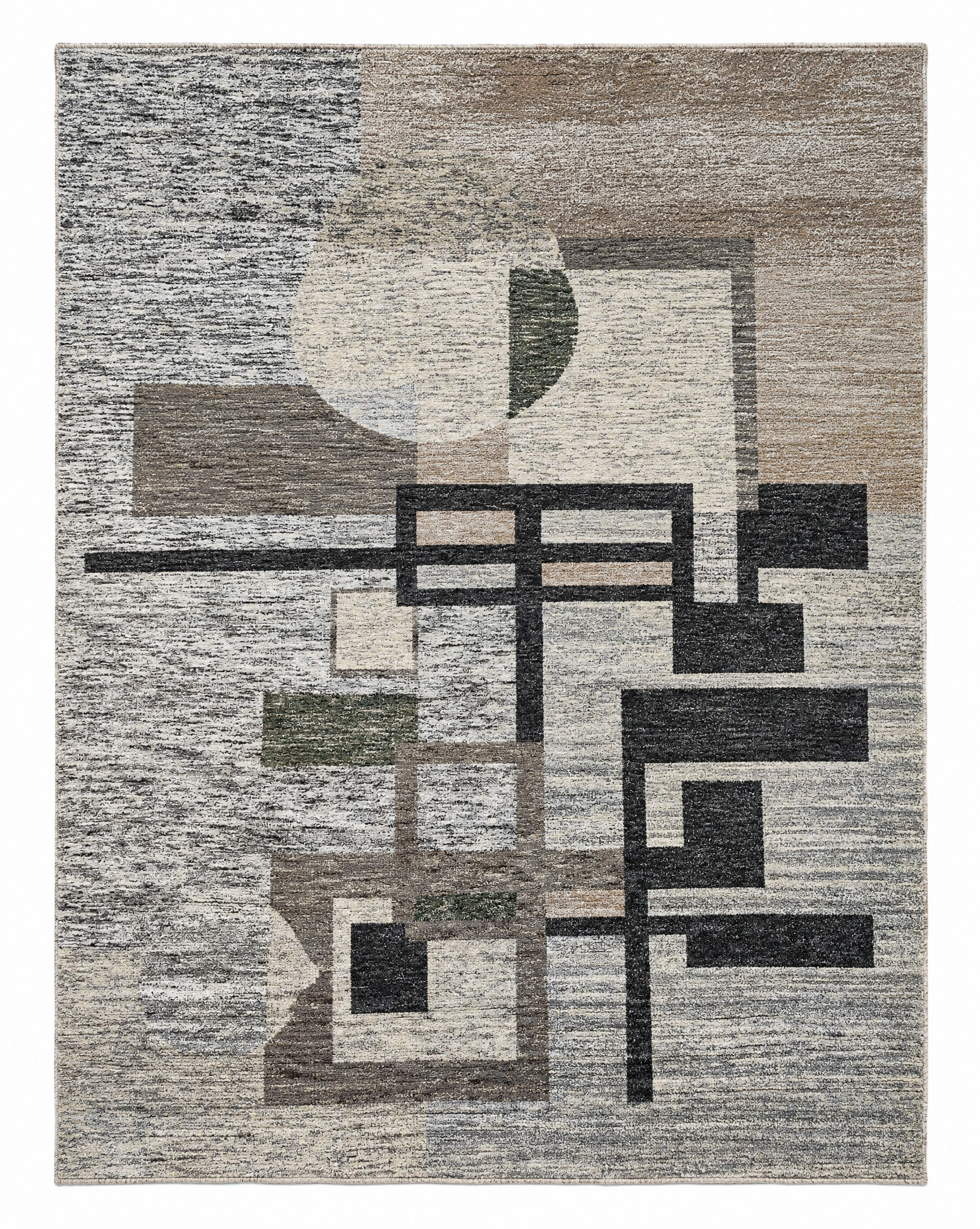 Mai Linh 8x10 Hand-Knotted Silver & Grey Modern — created with Imersian