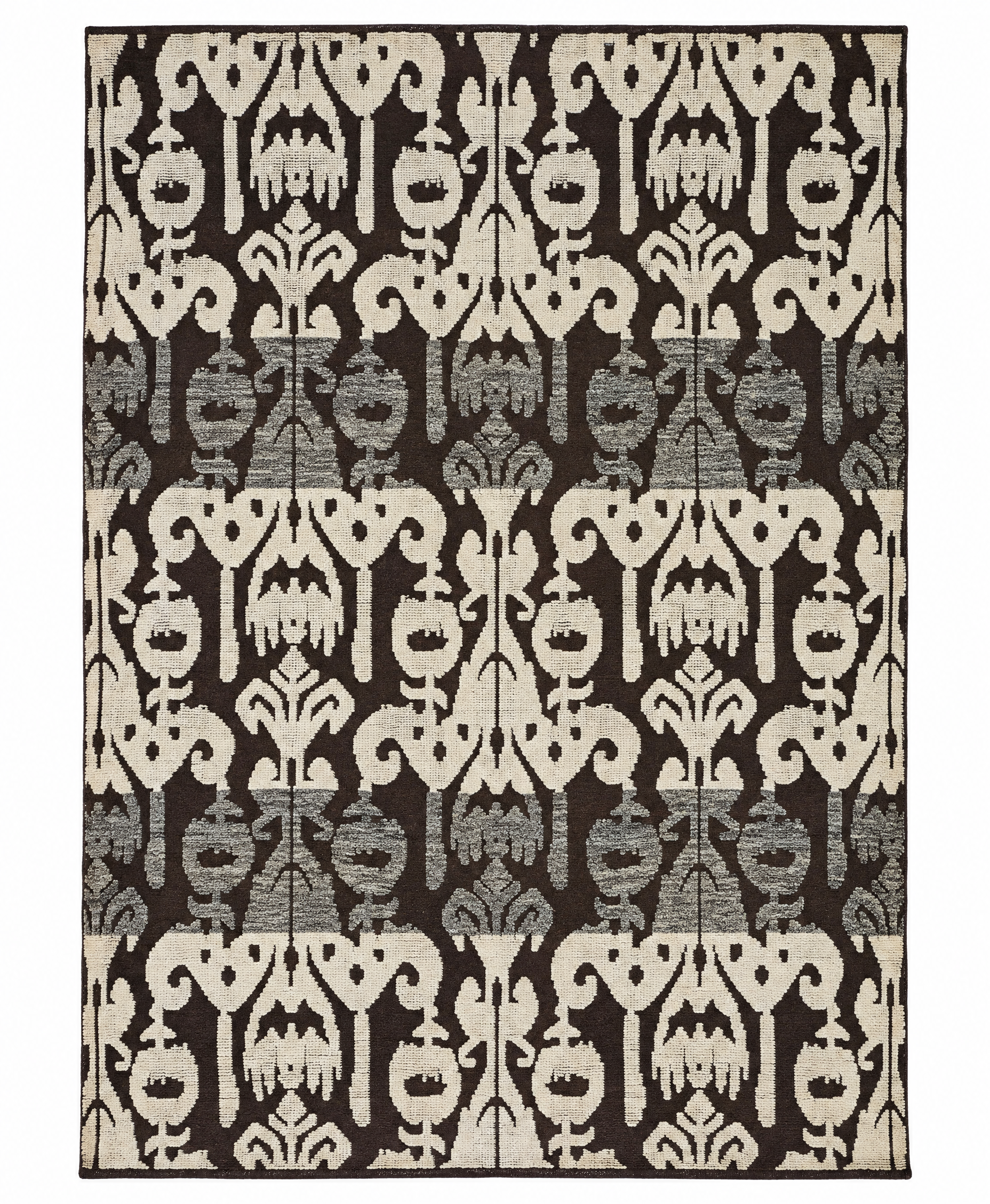 Kissing Man 8.3x10 Hand-Knotted Brown & Beige High Low — created with Imersian