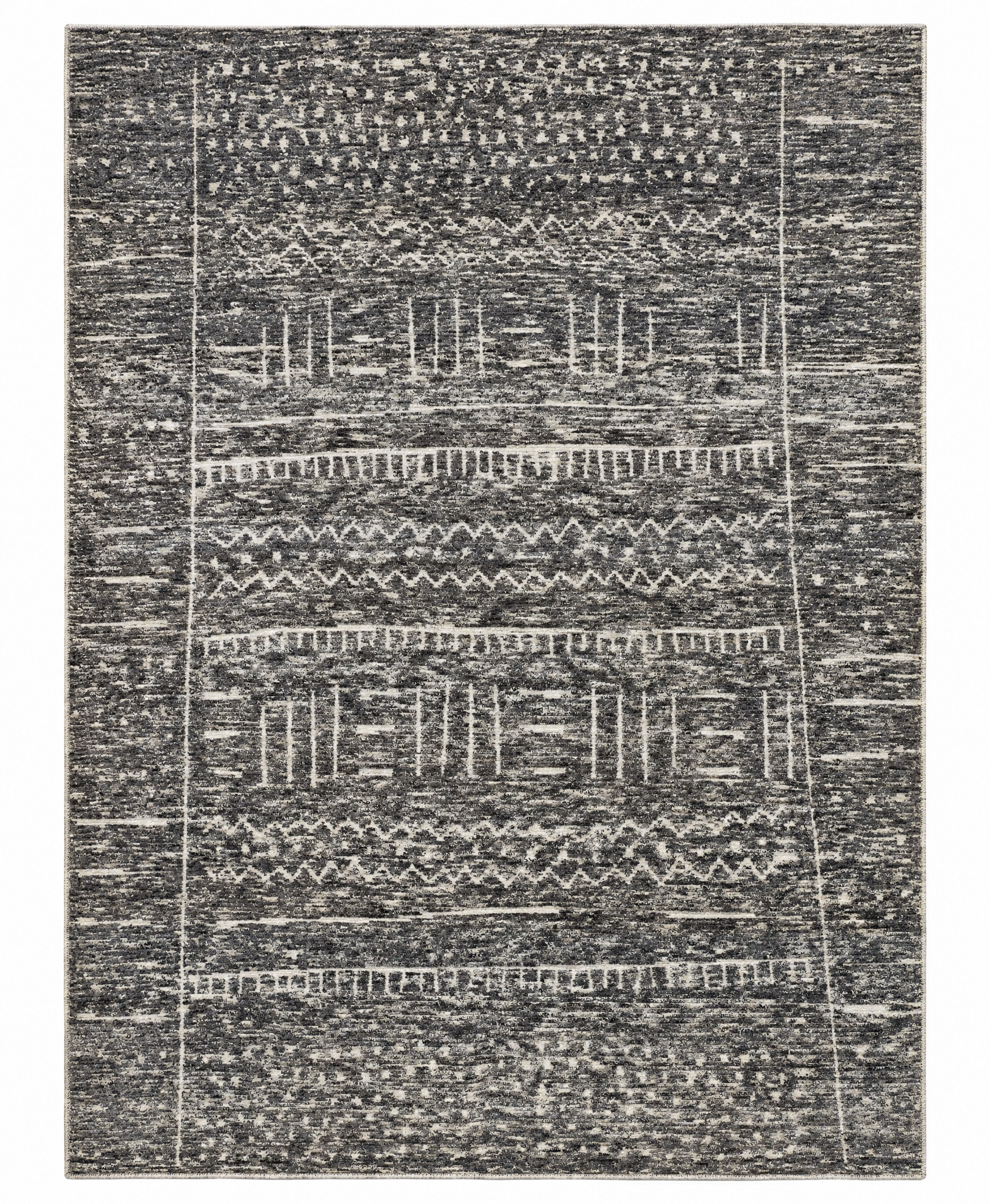 Victor Maitland 8.3x10 Hand-Knotted Ivory & Grey High Low — created with Imersian