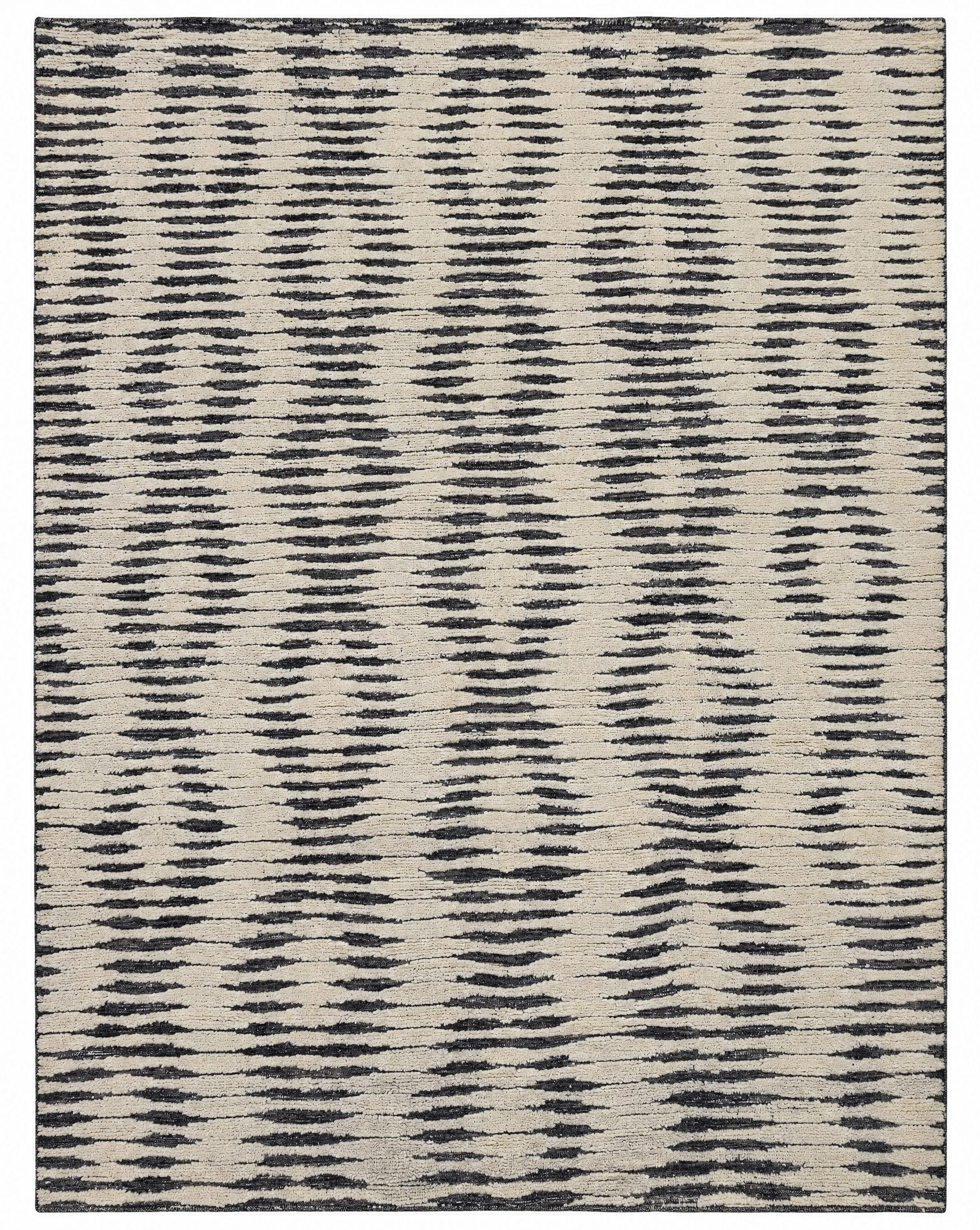 Ronny 8x10 Hand-Knotted Grey & Ivory High Low — created with Imersian