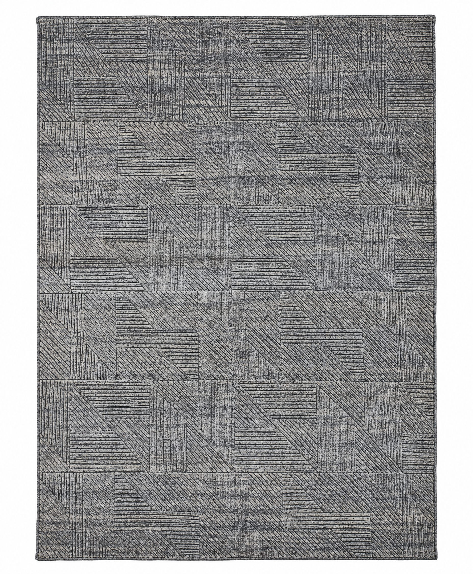 Walt 8x9.9 Hand-Knotted Silver & Grey High Low — created with Imersian