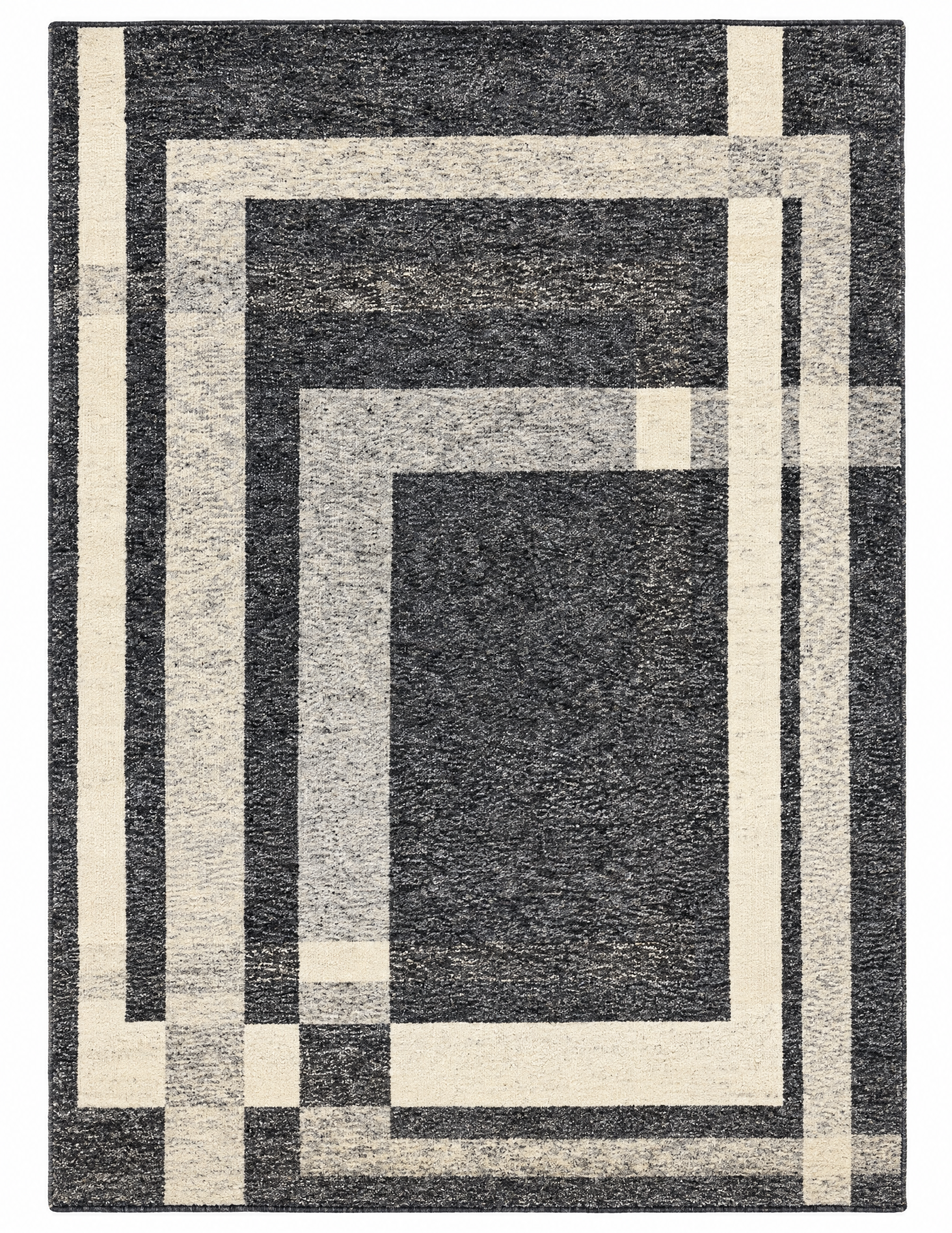 Kristoff 7.9x10 Hand-Knotted Grey & Silver Geometrical — created with Imersian