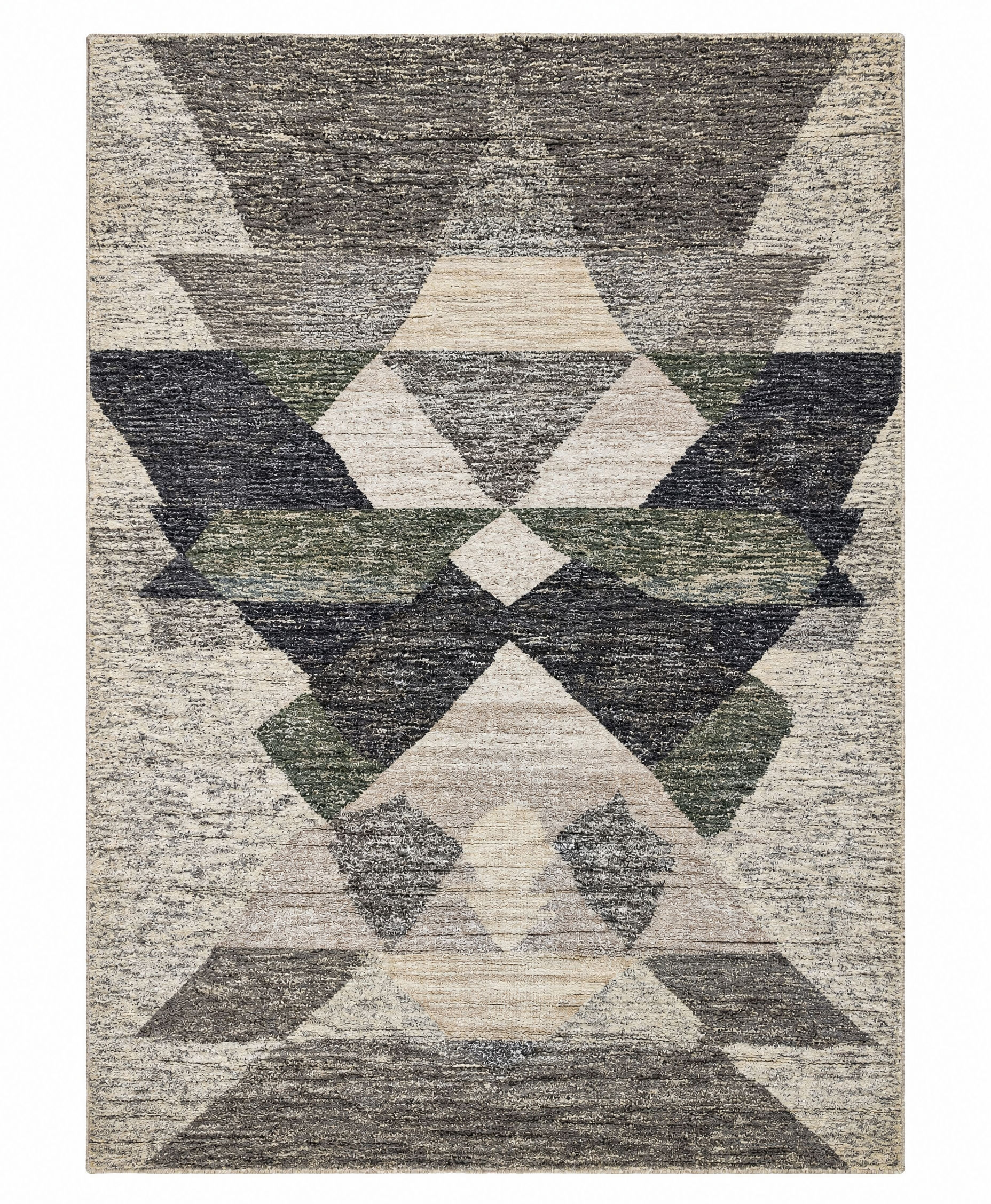 Major Grant 8x9.9 Hand-Knotted Silver & Grey Modern — created with Imersian