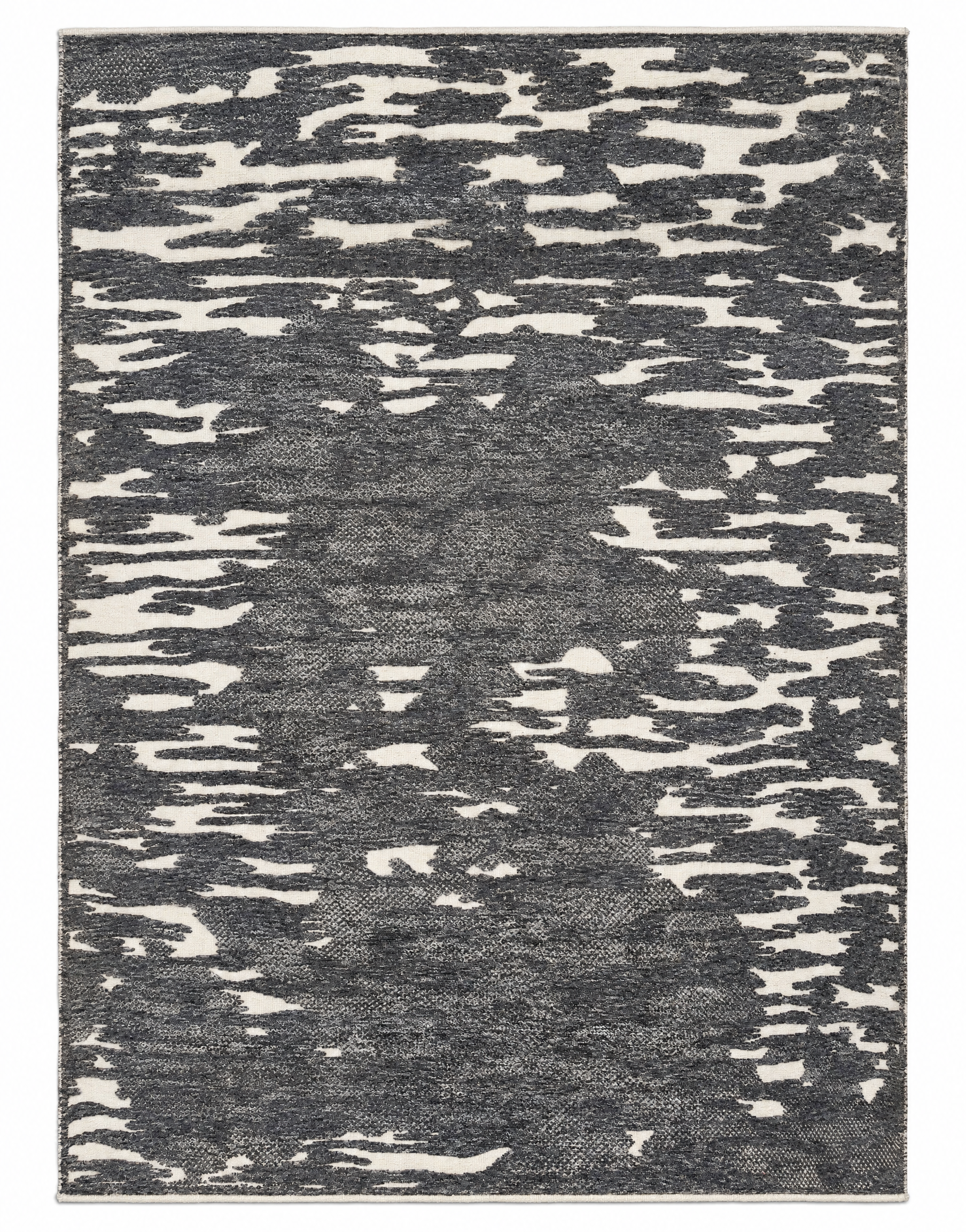 Barrymore 9.3x11.9 Hand-Knotted Grey & Ivory High Low — created with Imersian