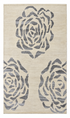 Anemone 4.9x8  Ivory and Grey Hand-Knotted Modern Rug — created with Imersian