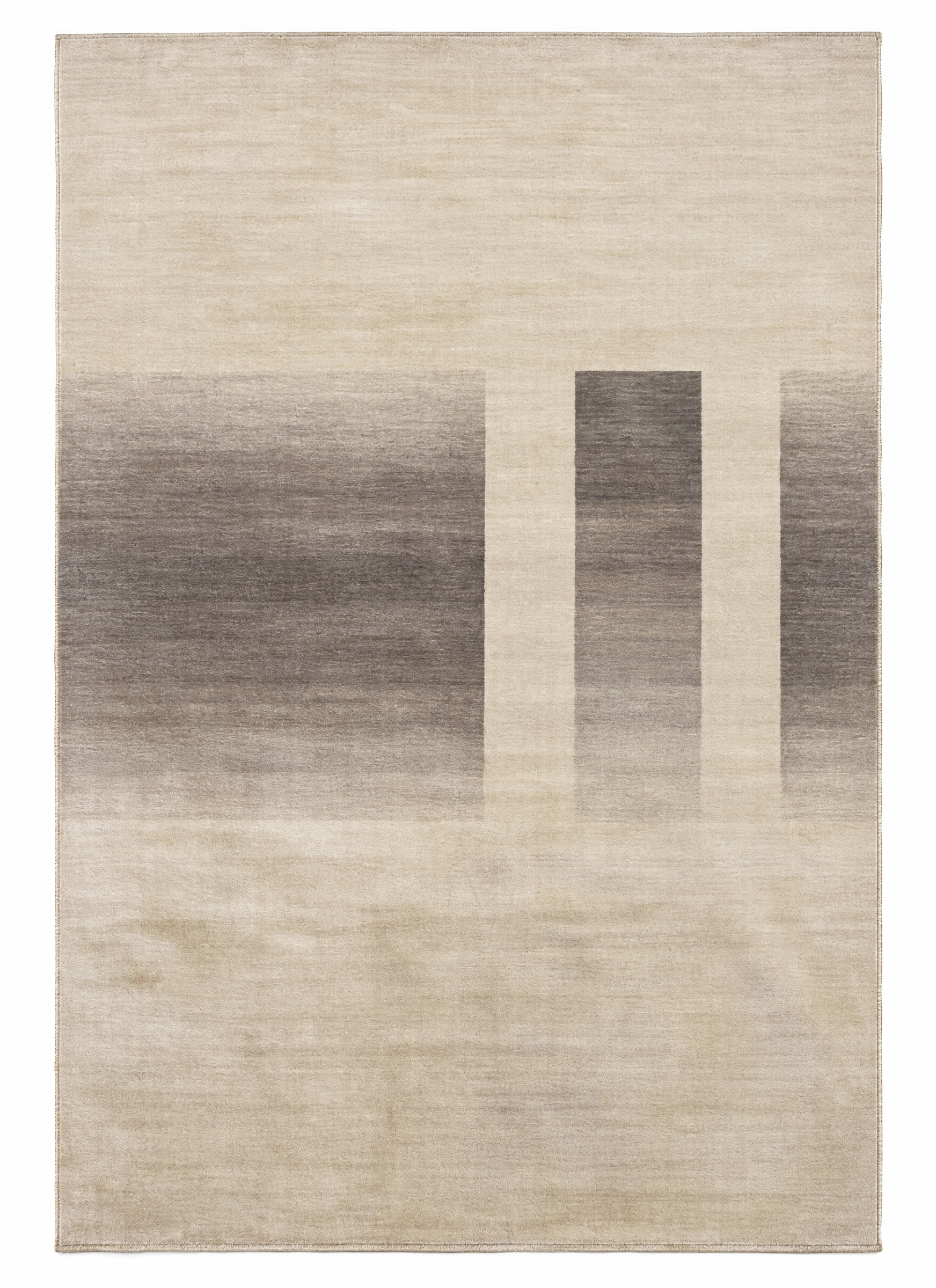Elphaba 8x11 Ivory and Light Brown Handwoven Modern Rug — created with Imersian