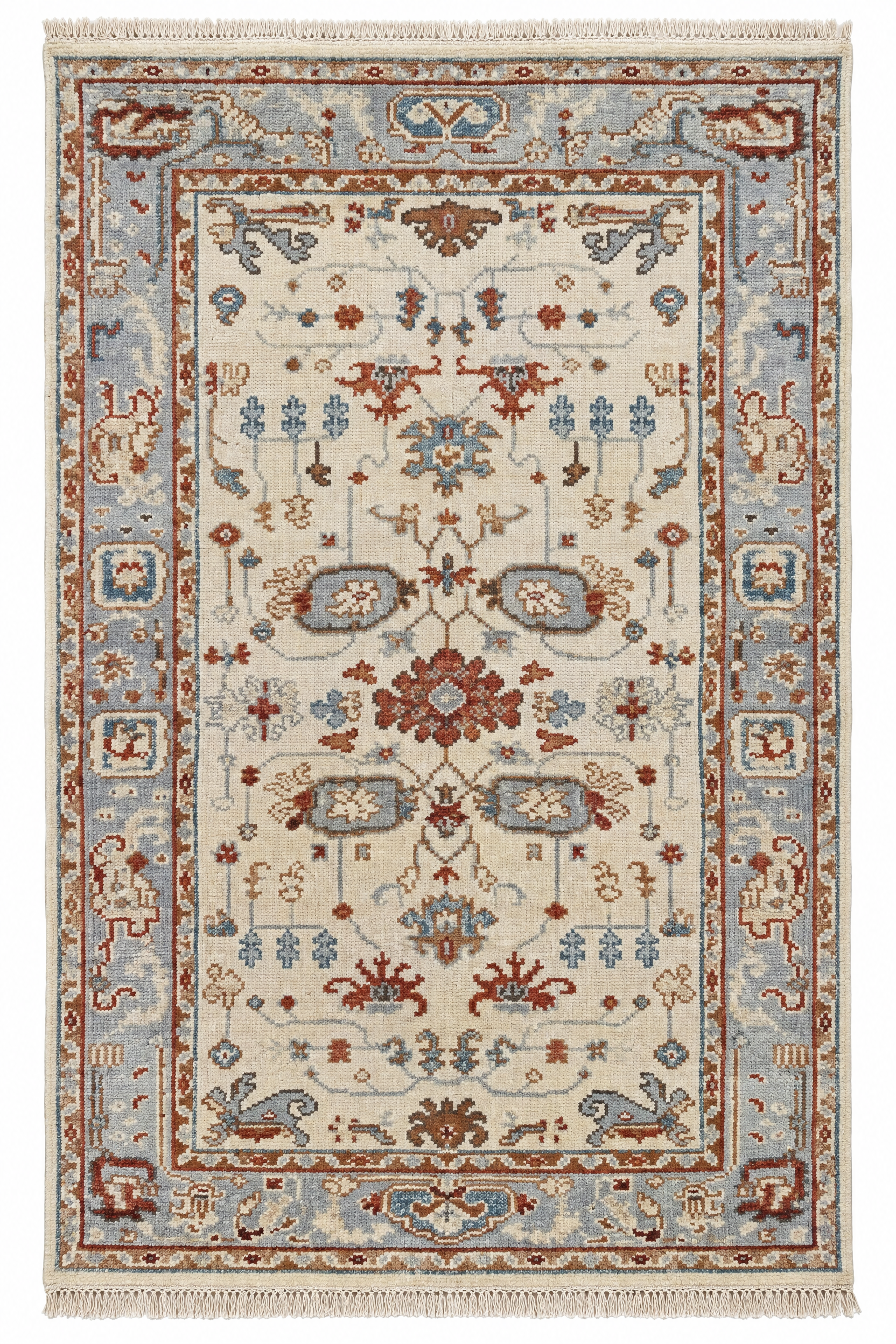Mayn 6x9 Tan and Grey Hand-Knotted Oushak Rug — created with Imersian