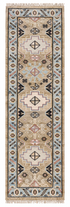 Riley Madison 2.6x8 Tan and Beige Hand-Knotted Oushak Runner Rug — created with Imersian