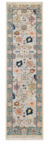 Pepper Potts  2.6x10 Tan and Grey Hand-Knotted Runner Rug — created with Imersian