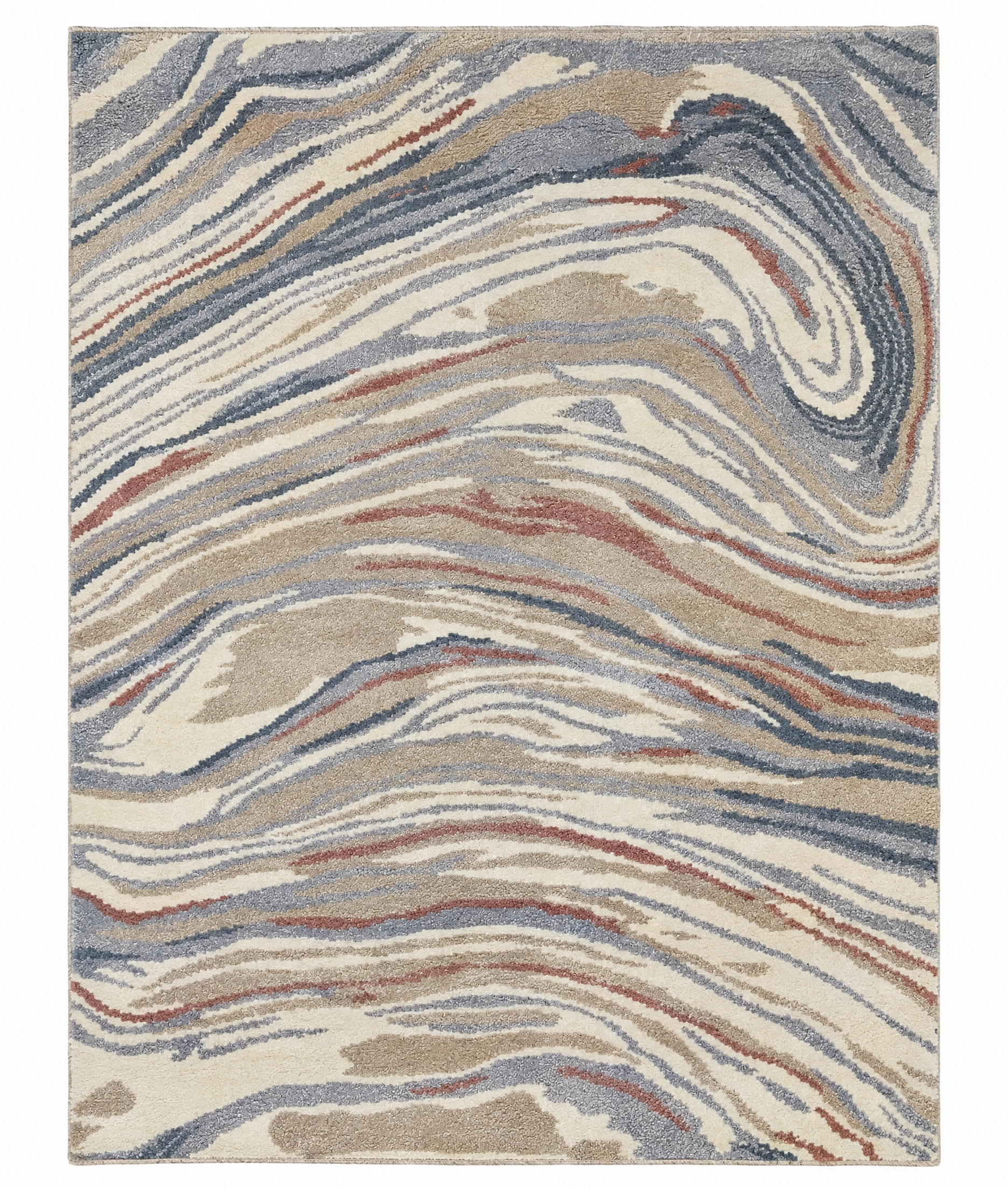 Liv Rooney 8.3x9.9 Mixed Beige Hand-Knotted Modern Rug — created with Imersian