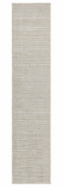 Violet Beuregaurd 2.3x11.6 Grey & Cream Handwoven High Low Runner Rug — created with Imersian