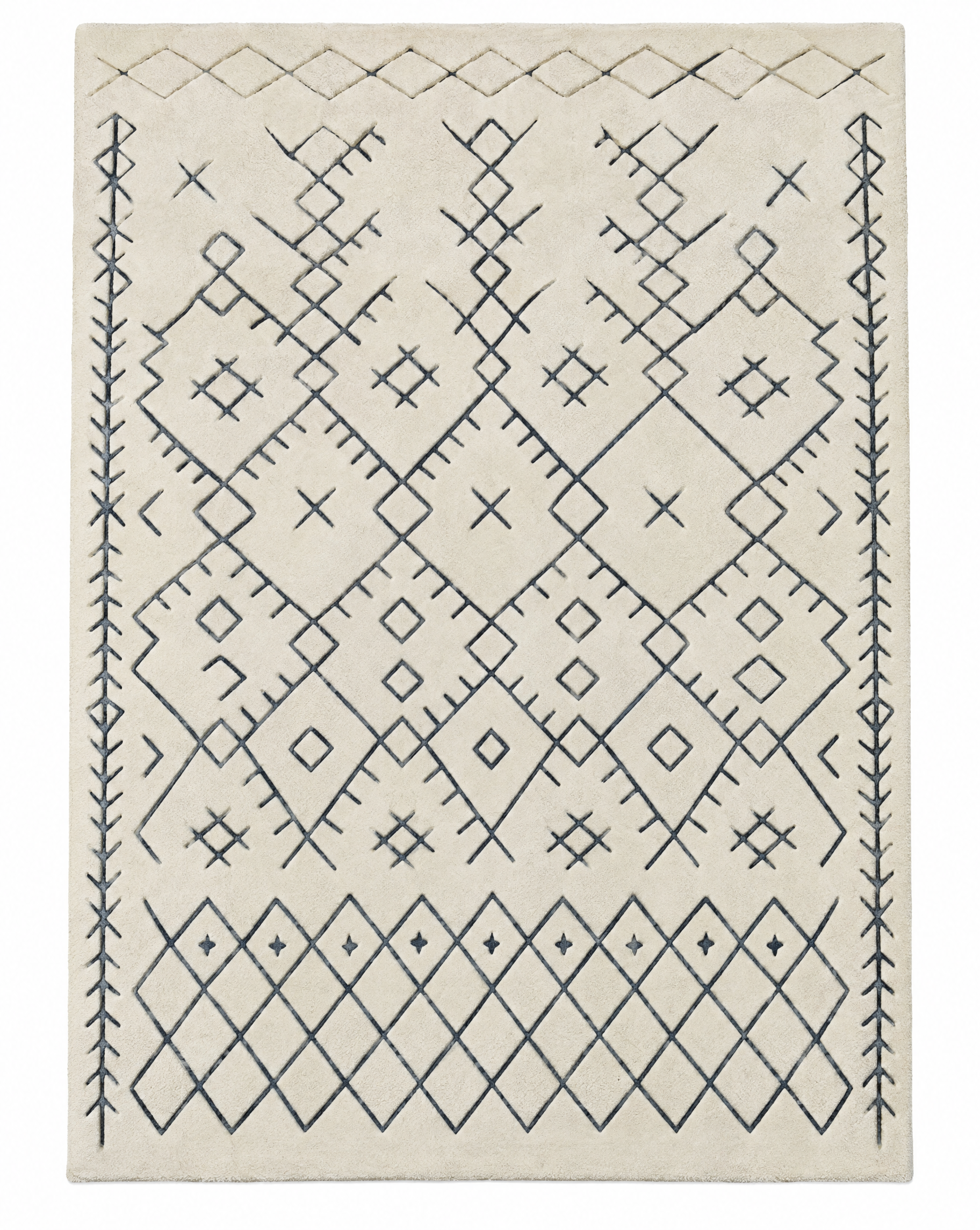 Glenn Campbell 8x10 Ivory and Beige Hand-Tufted Rug — created with Imersian
