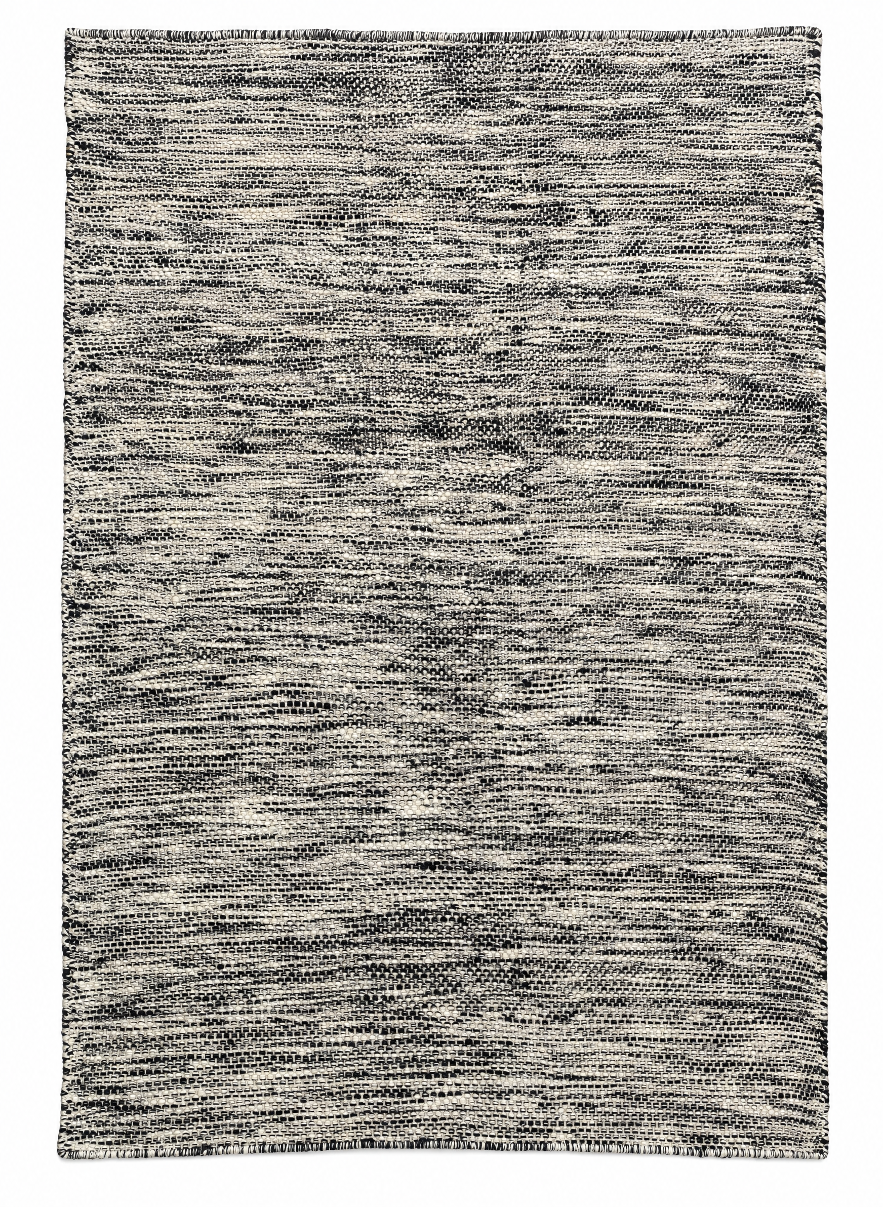 Stewart Copeland 5.6x7.6 White and Black Handwoven Durrie Rug CLEARANCE — created with Imersian