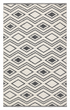 Jack Burton 5.3x8.3 Handwoven Black and White Moroccan Style Diamond Rug — created with Imersian