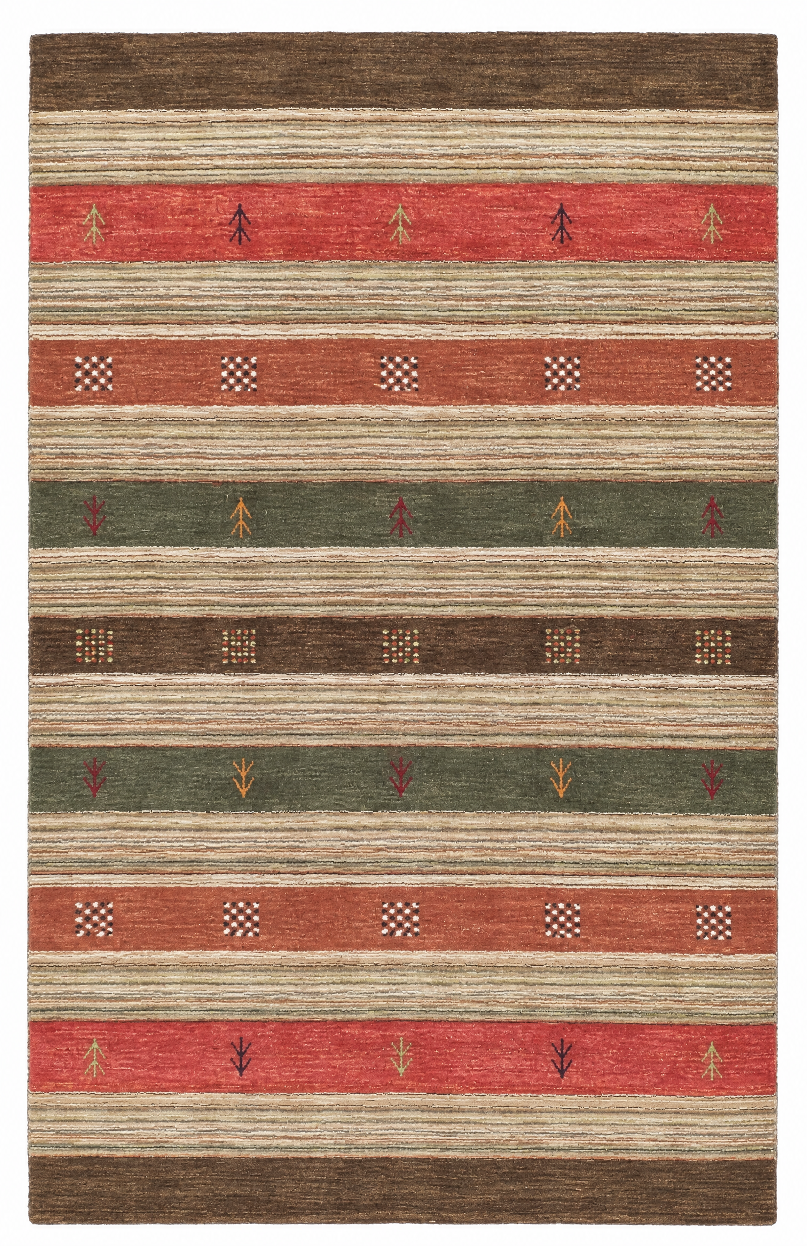 Abdelhak 5x7.9 Handwoven Striped Multi-Colored Rug CLEARANCE — created with Imersian