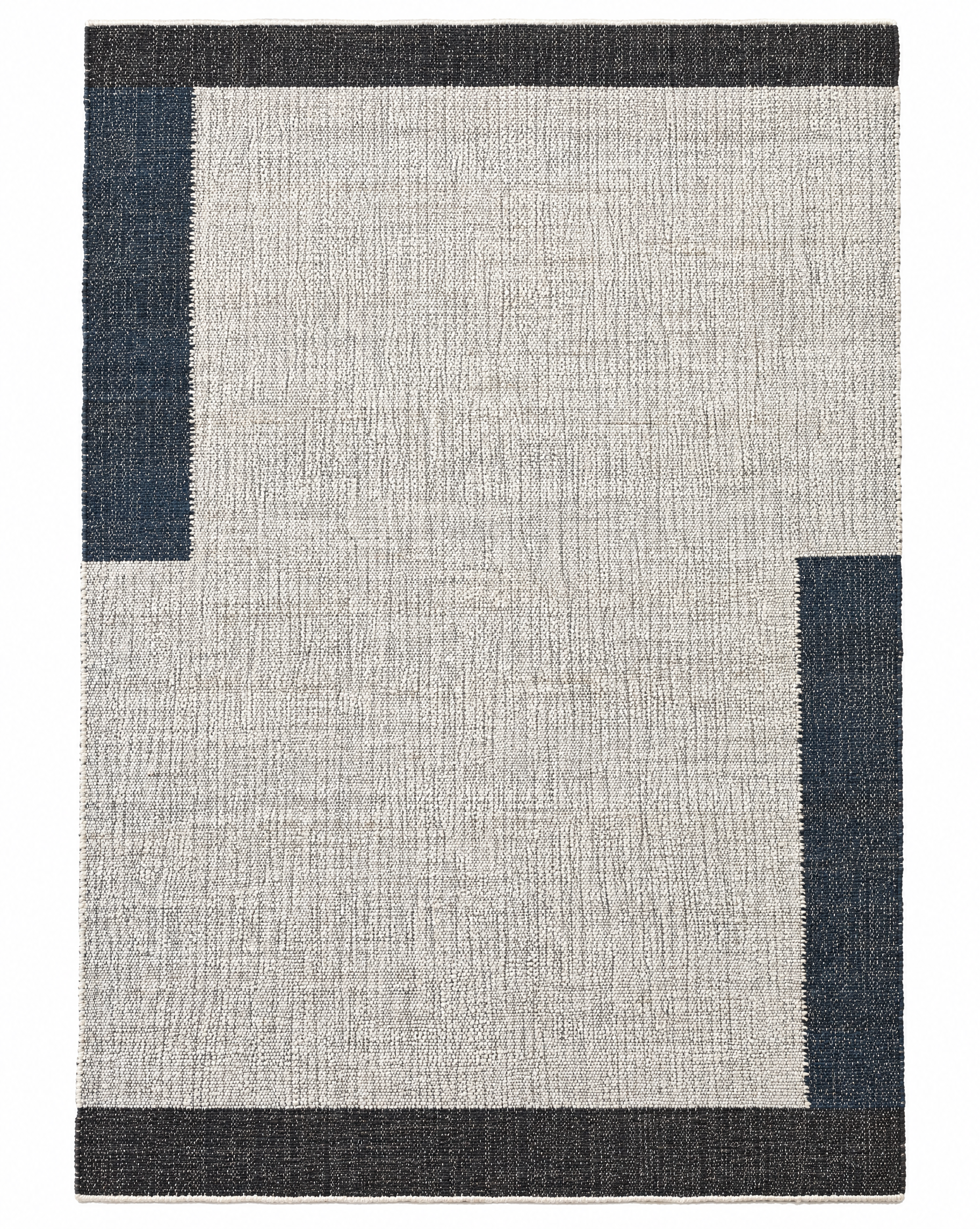 Helsinki 8x10 Handwoven White and Grey Geometrical Jute Rug — created with Imersian