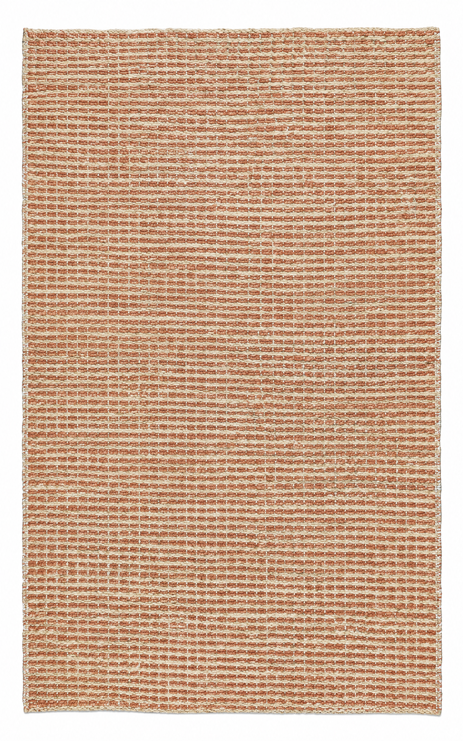 At Toon 5x8 Handwoven Natural and Rust Striped Jute Rug — created with Imersian