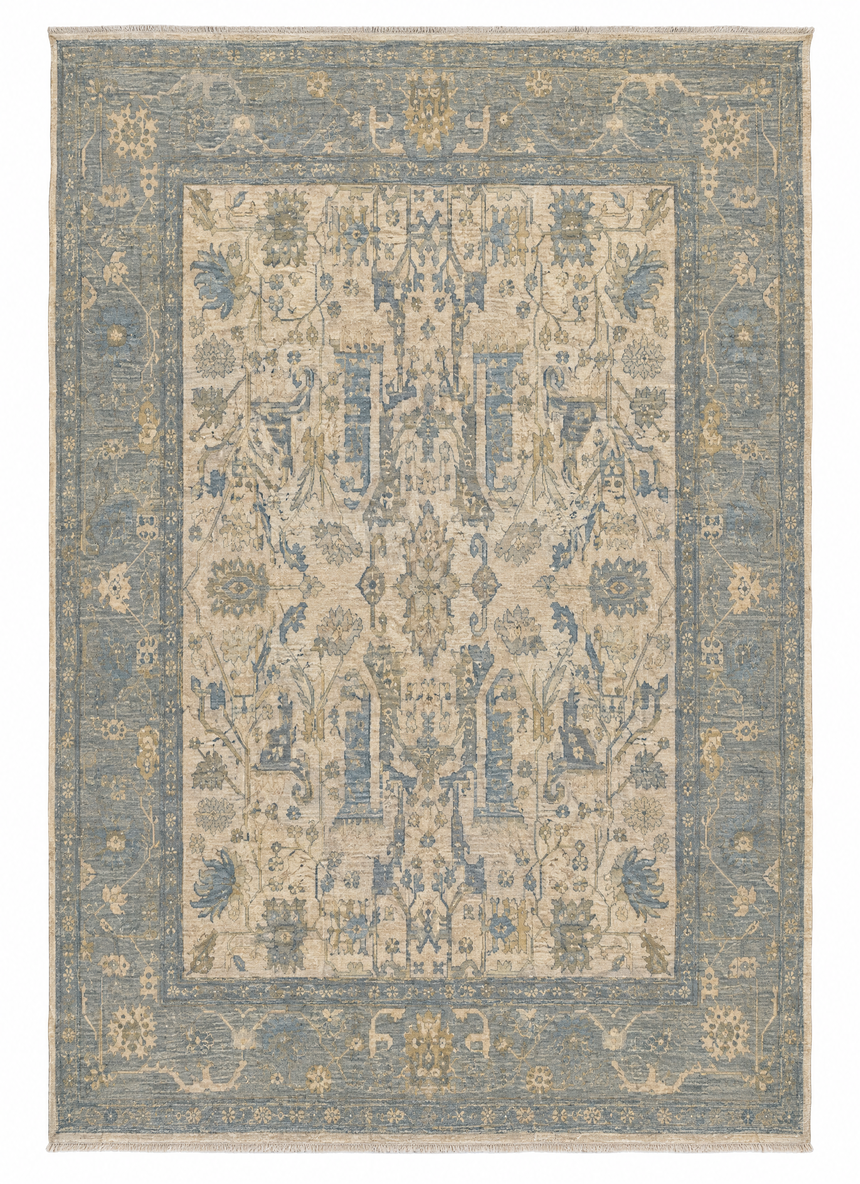 Sarah Hayward 10.1x13.10 Blue Afghani Oushak Rug — created with Imersian