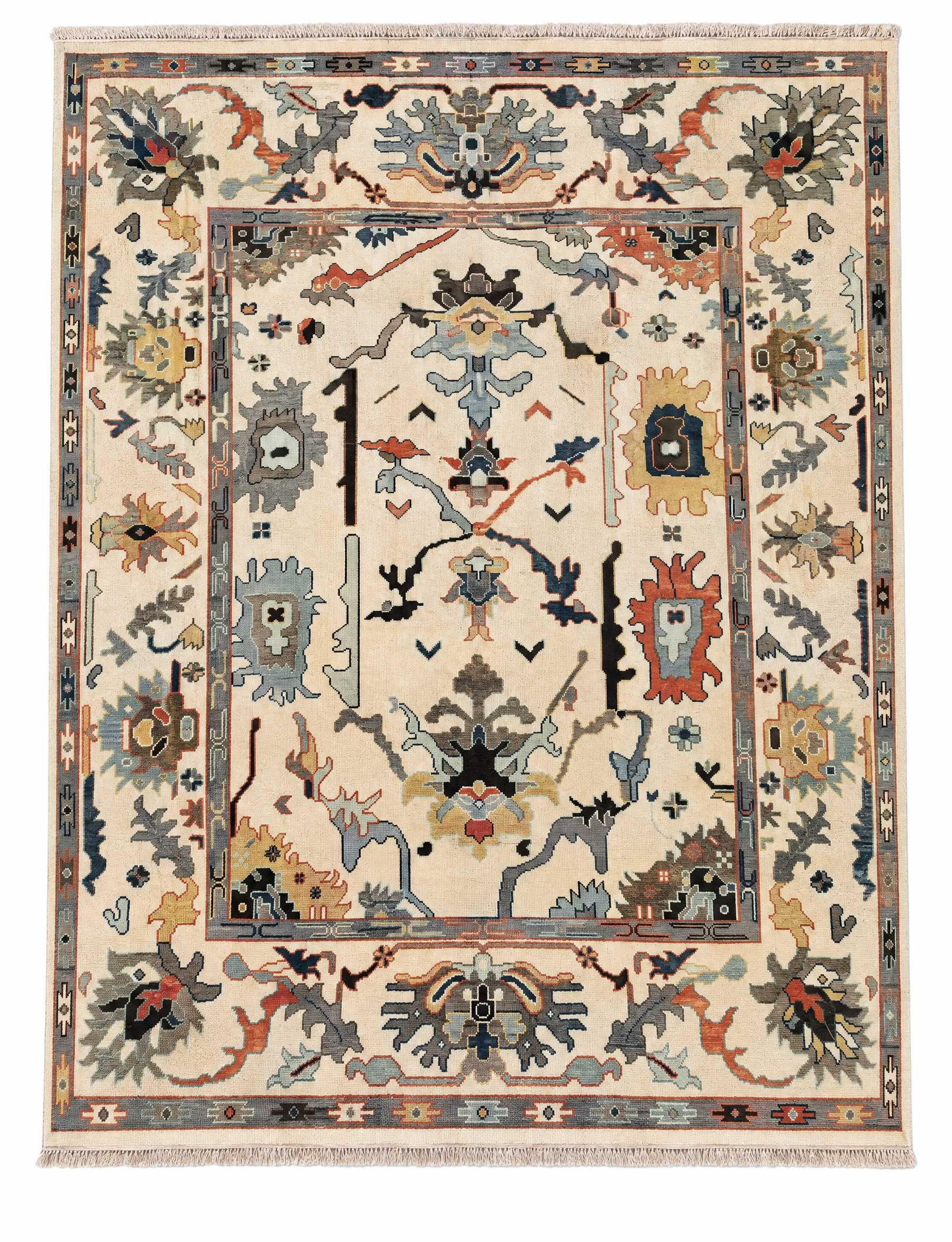 Marci T. House 9x11.9 Ivory Hand-Knotted Oushak — created with Imersian