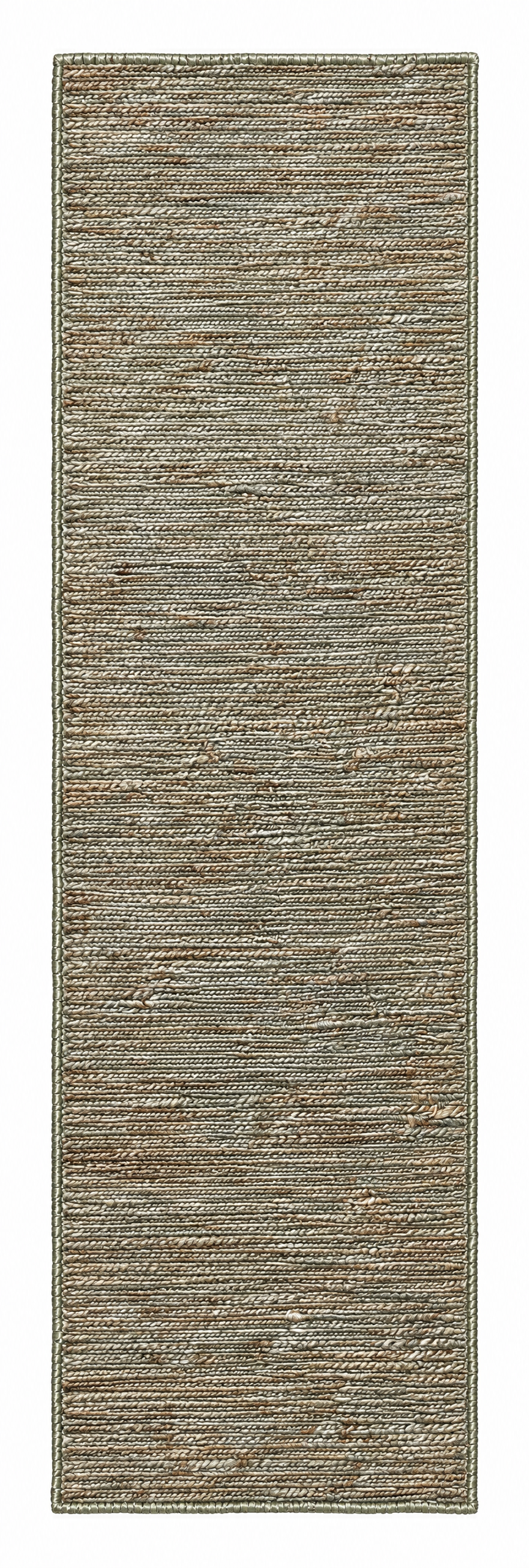 Lana Turner 2.6x8 Green Wash Handwoven Jute Soumak Runner — created with Imersian
