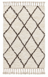 Marco Moroccan Style 5x8 White and Brown Handwoven Durrie Rug — created with Imersian