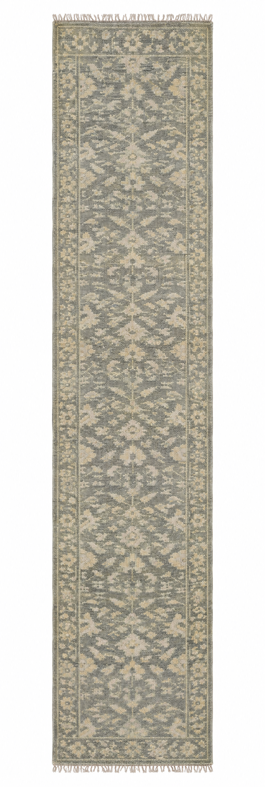Kate Fodor 2.9x18.3 Grey Hand-Knotted Oushak Runner — created with Imersian