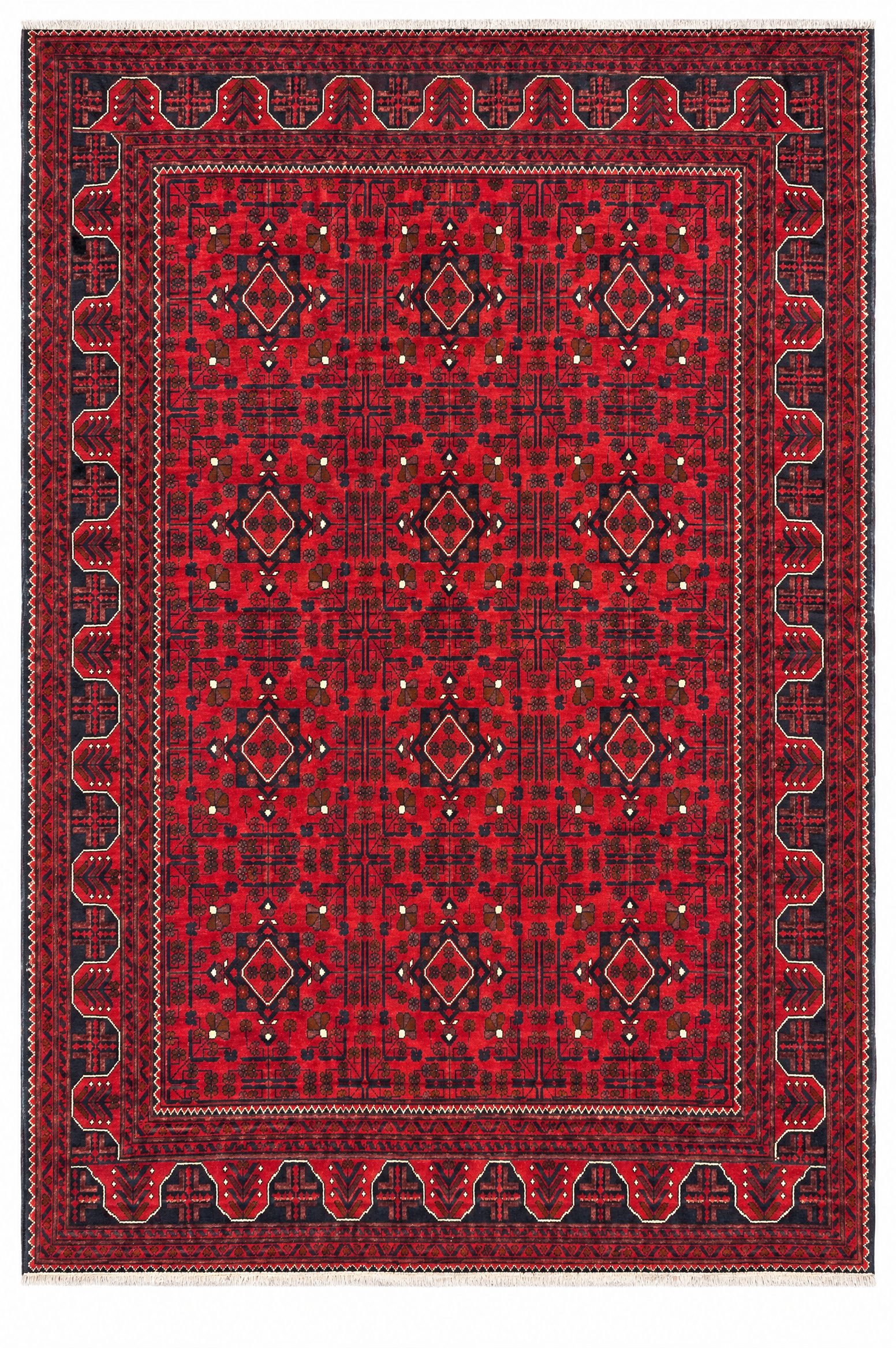 Jill Tilley 6.4x9.6 Red Afghani Khamyab Rug — created with Imersian