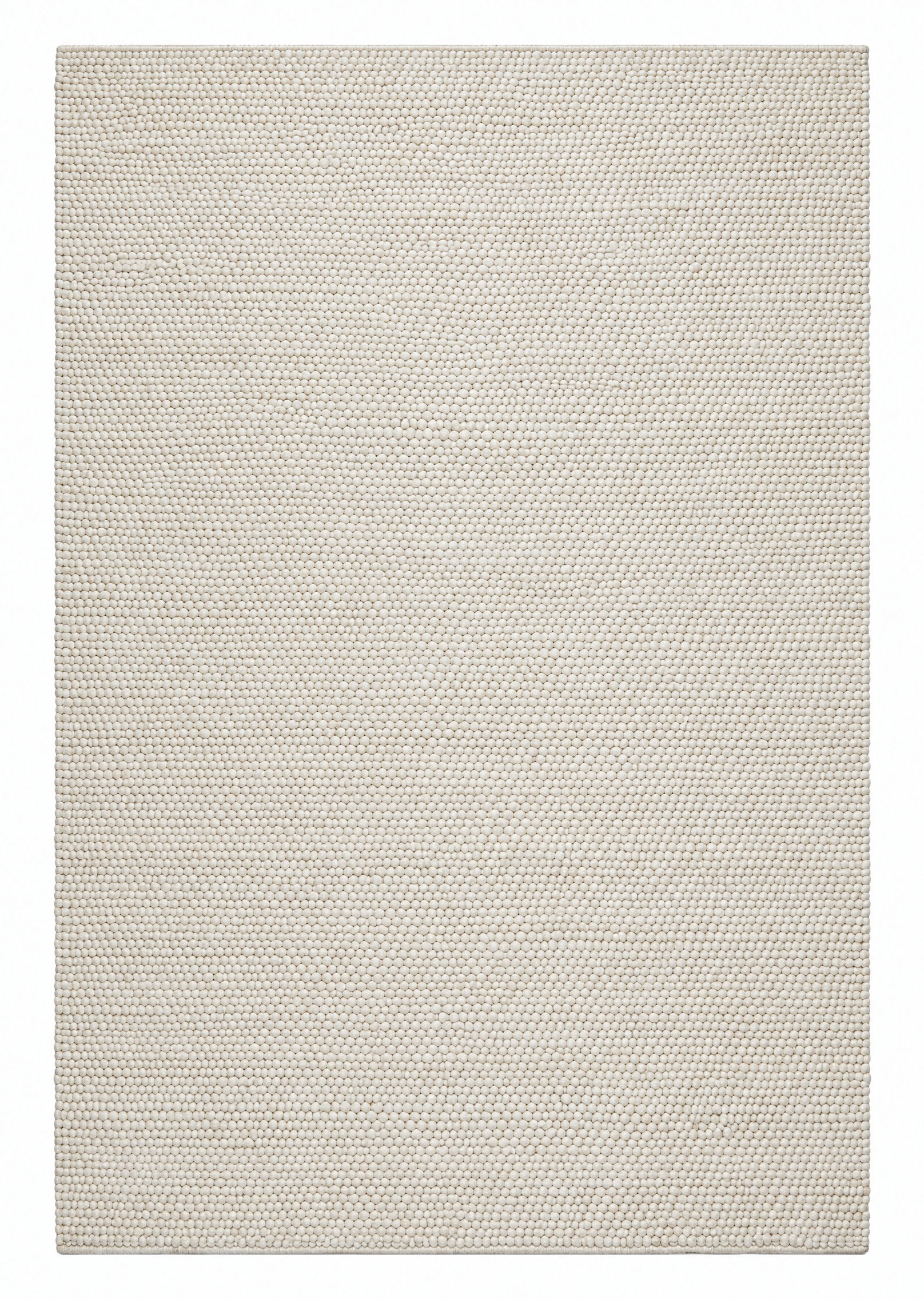Olympe de Gouges 10x14 Handwoven Wool Durrie Ivory Loop Ball — created with Imersian