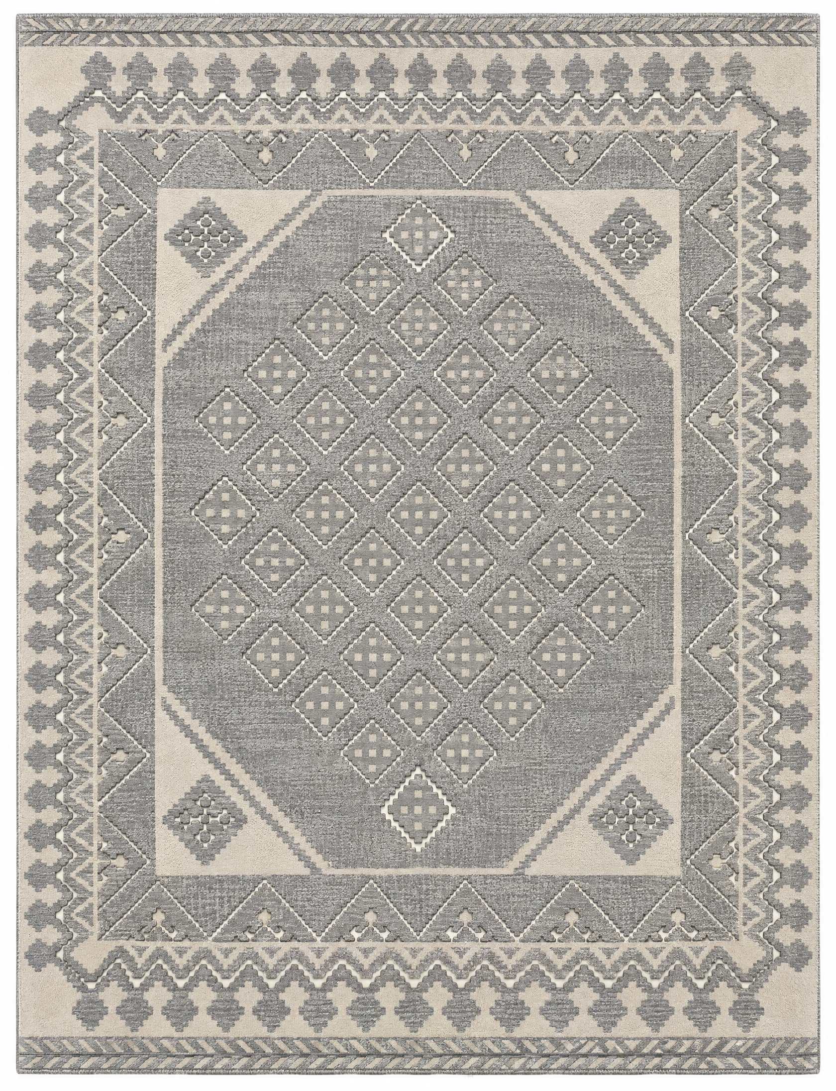 Bijou 10x13 Silver and Grey Hand-Tufted Rug - CLEARANCE 60% OFF — created with Imersian
