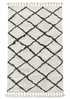 Jeff Spicoli 4.9x6.9 White and Black Moroccan Style Rug — created with Imersian