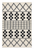 Addis 4.6x6.6 White and Black Moroccan Style Rug — created with Imersian