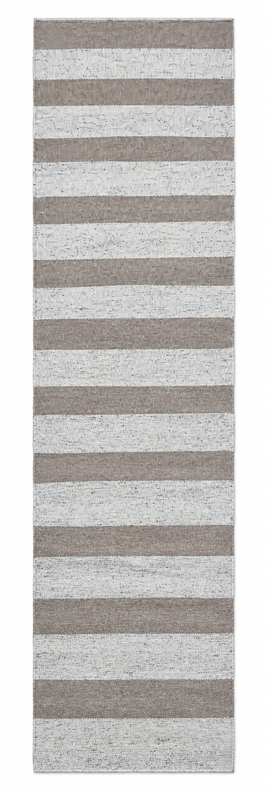 Lois 2.6x10.6 Grey Striped PET Yarn Runner Rug — created with Imersian