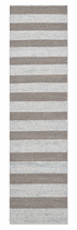 Lois 2.6x10.6 Grey Striped PET Yarn Runner Rug — created with Imersian