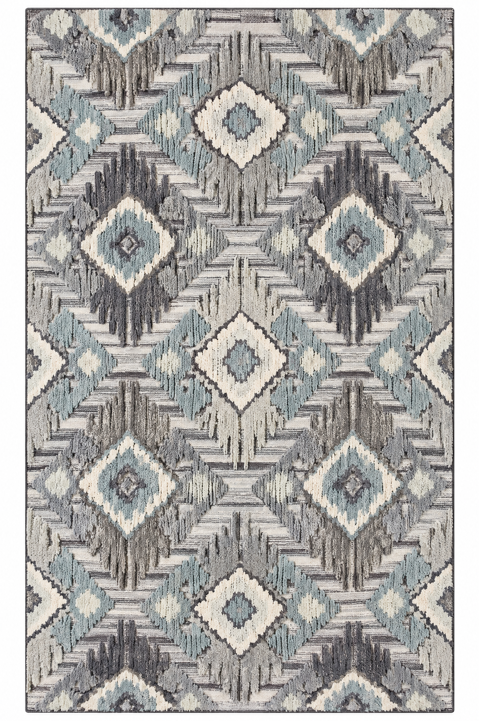 Kermit's 5x7.6 Handwoven Grey Mix High Low — created with Imersian