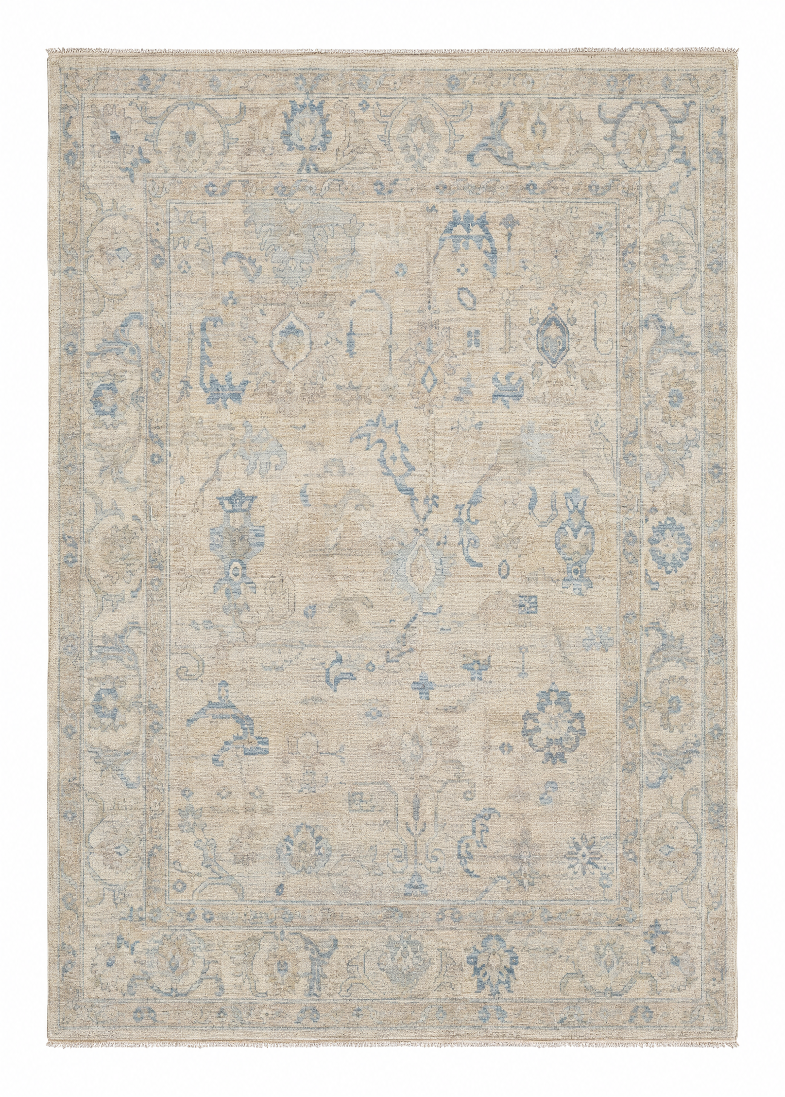 Danika 9.11x13.10 Cream Afghani Whitewashed Oushak — created with Imersian