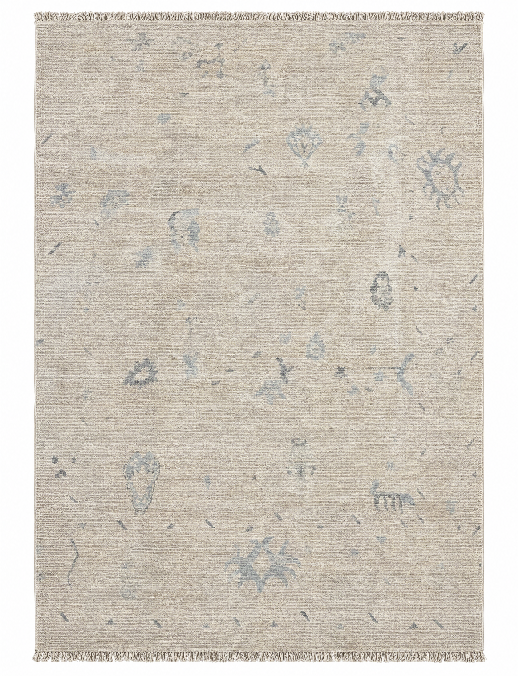 Nadia 9.3x12.1 Whitewashed Beige & Grey Afghani Oushak — created with Imersian