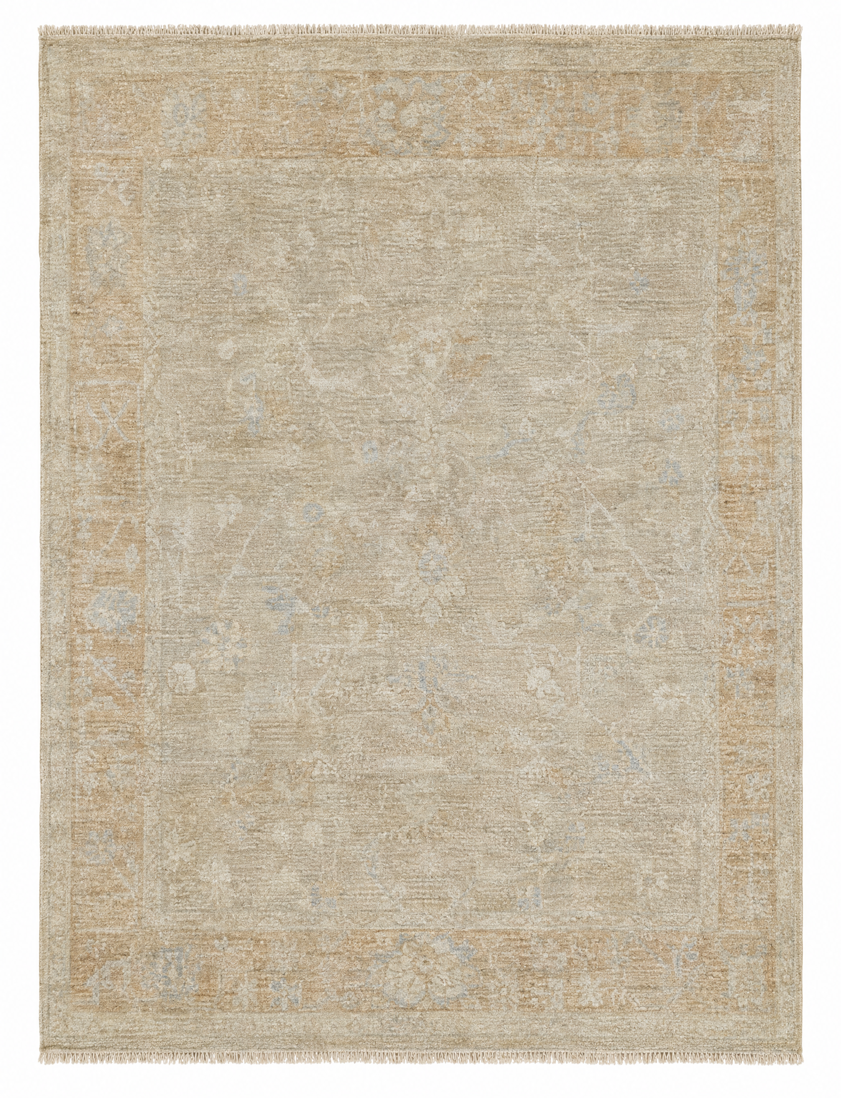 Valerie 8.10x11.6 Cream Whitewashed Afghani Oushak Rug — created with Imersian