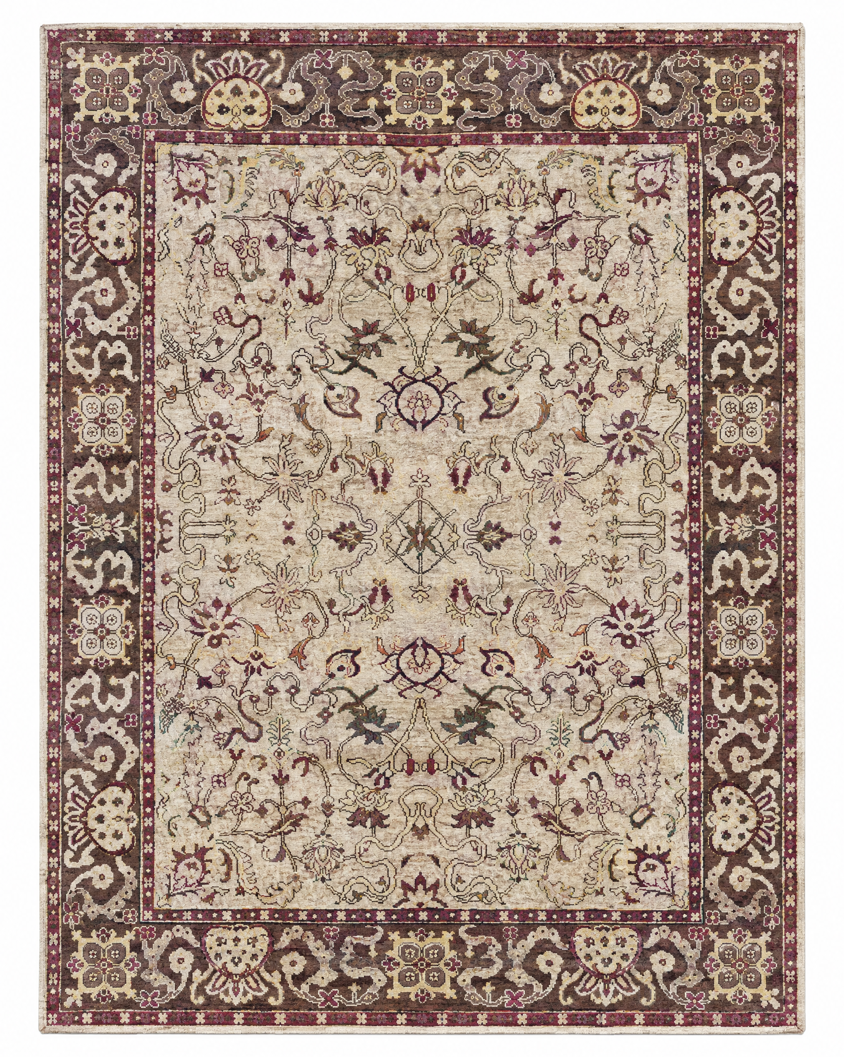 Trixie Kole 8x10 Beige Hand-Knotted Kashan Rug — created with Imersian