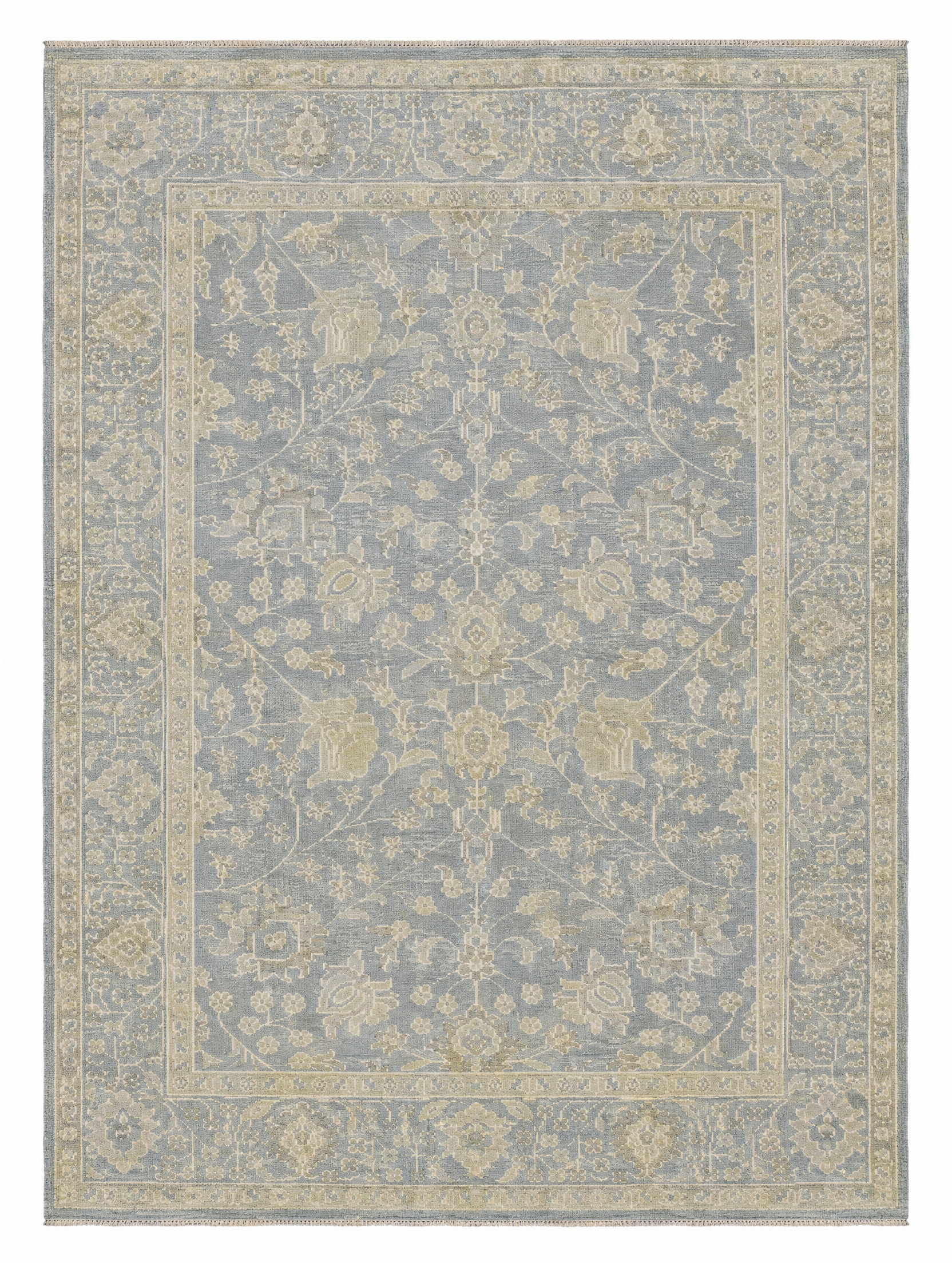 Portia D. Harris 9x12 Light Blue Hand-Knotted Oushak Rug — created with Imersian
