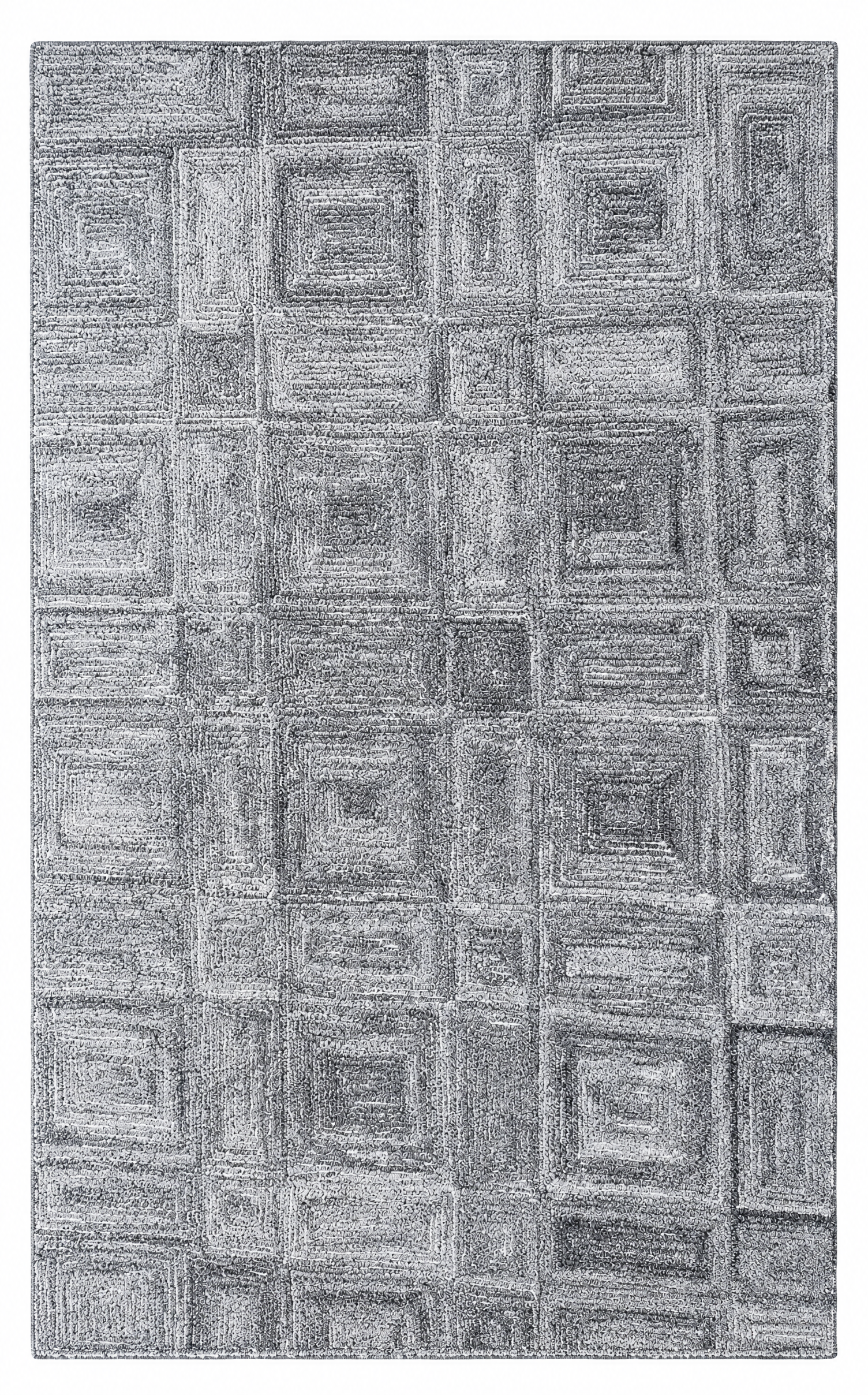 Walter Sear 5x8 Hand-Tufted Grey Cube Design — created with Imersian