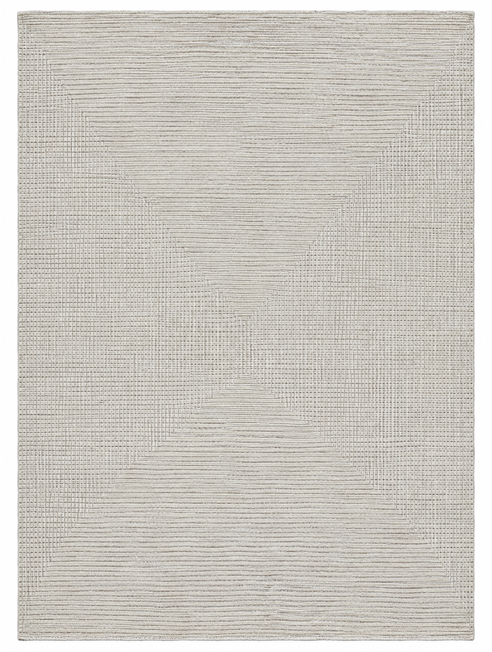 Tick Tock 9x12 Hand-Knotted Modern Rug Ivory High-Low — created with Imersian