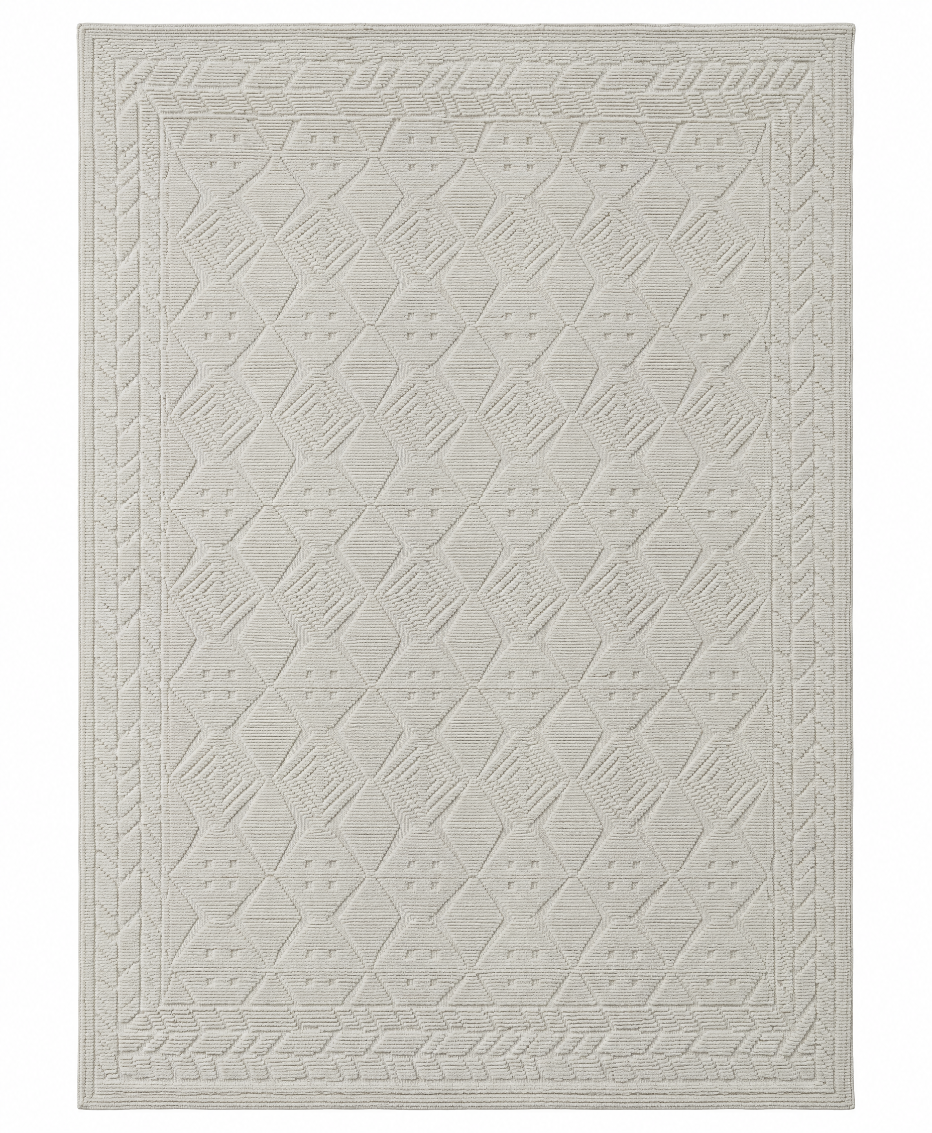 Tony 8x9.9 Hand-Knotted Ivory Cut Pile — created with Imersian