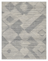 Bill Robinson 8x10 Hand-Knotted Modern Rug Ivory and Grey High-Low — created with Imersian