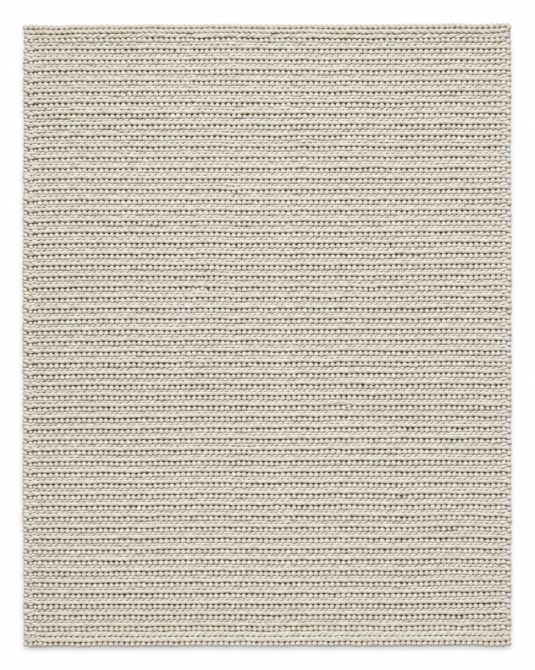 Amiko 8x10  White Handwoven Looped Rug — created with Imersian