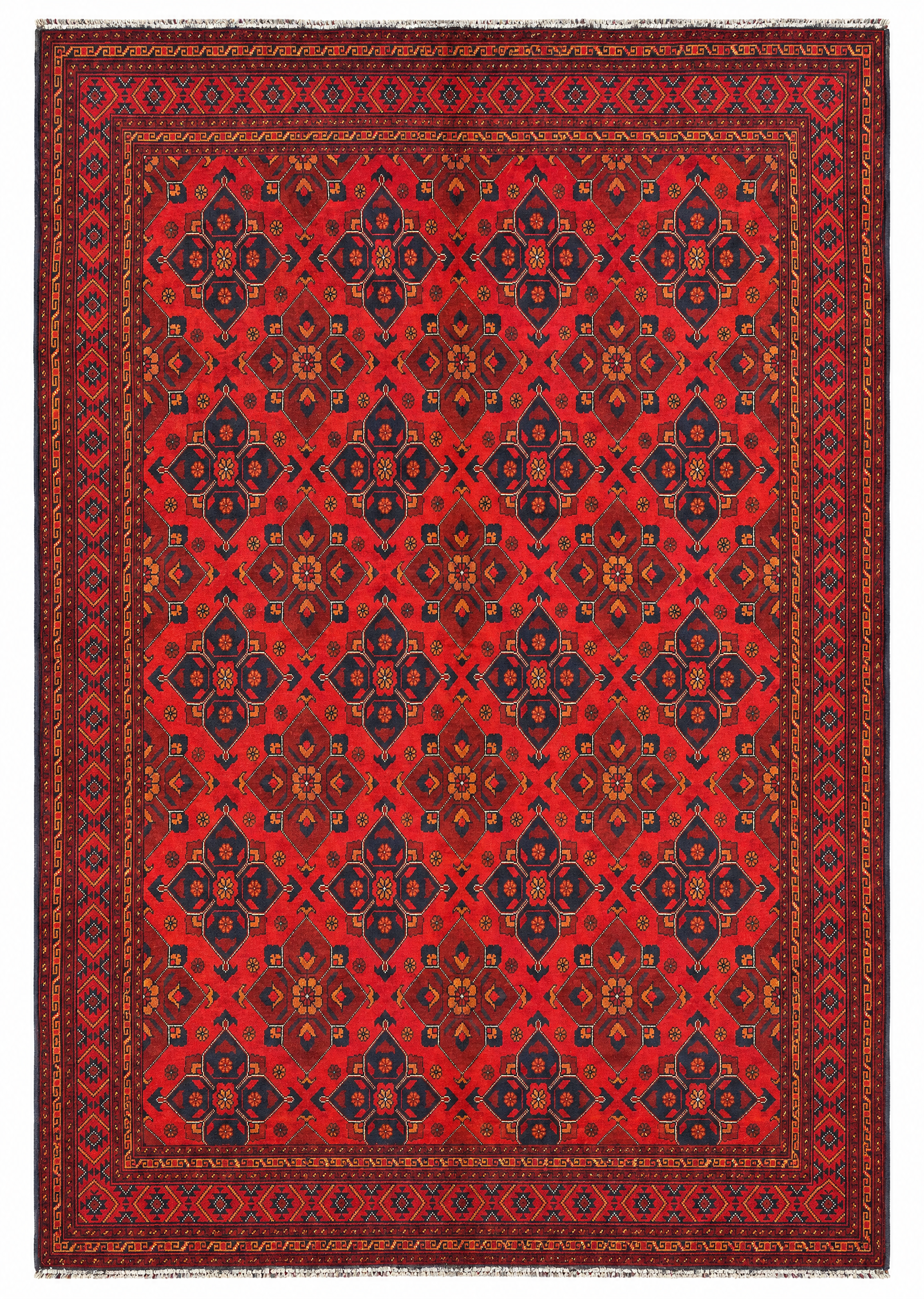 Marley Shelton 6.8x9.5 Red Afghani Khal Muhammad Rug — created with Imersian